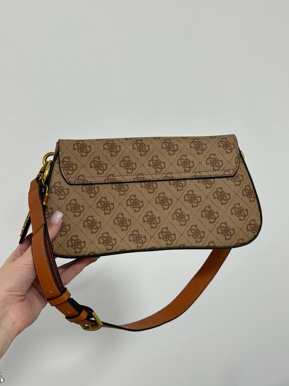 Guess Cordelia Shoulder Bag Gold Canvas Gold - 5