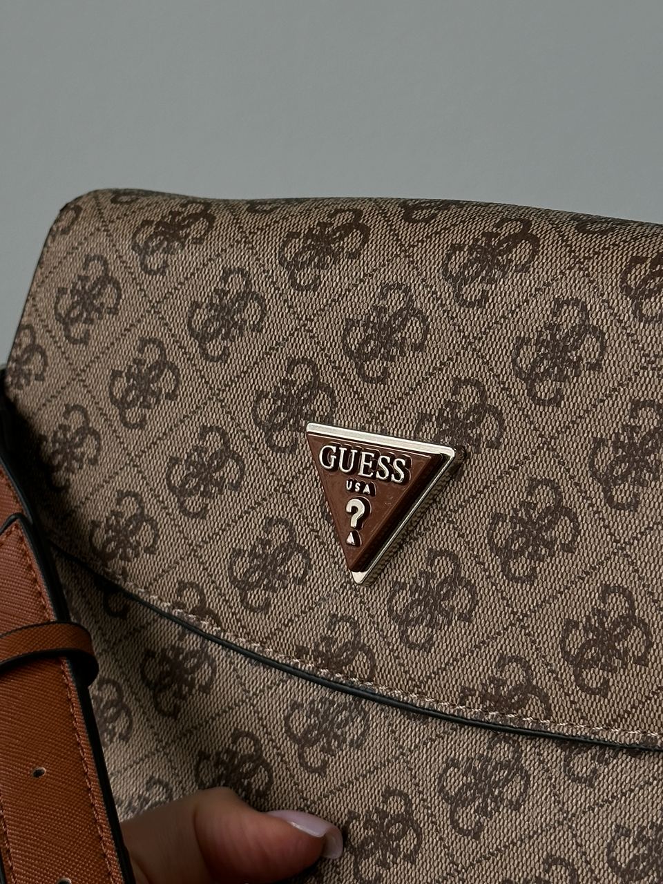 Guess Cordelia Shoulder Bag Gold Canvas - 4