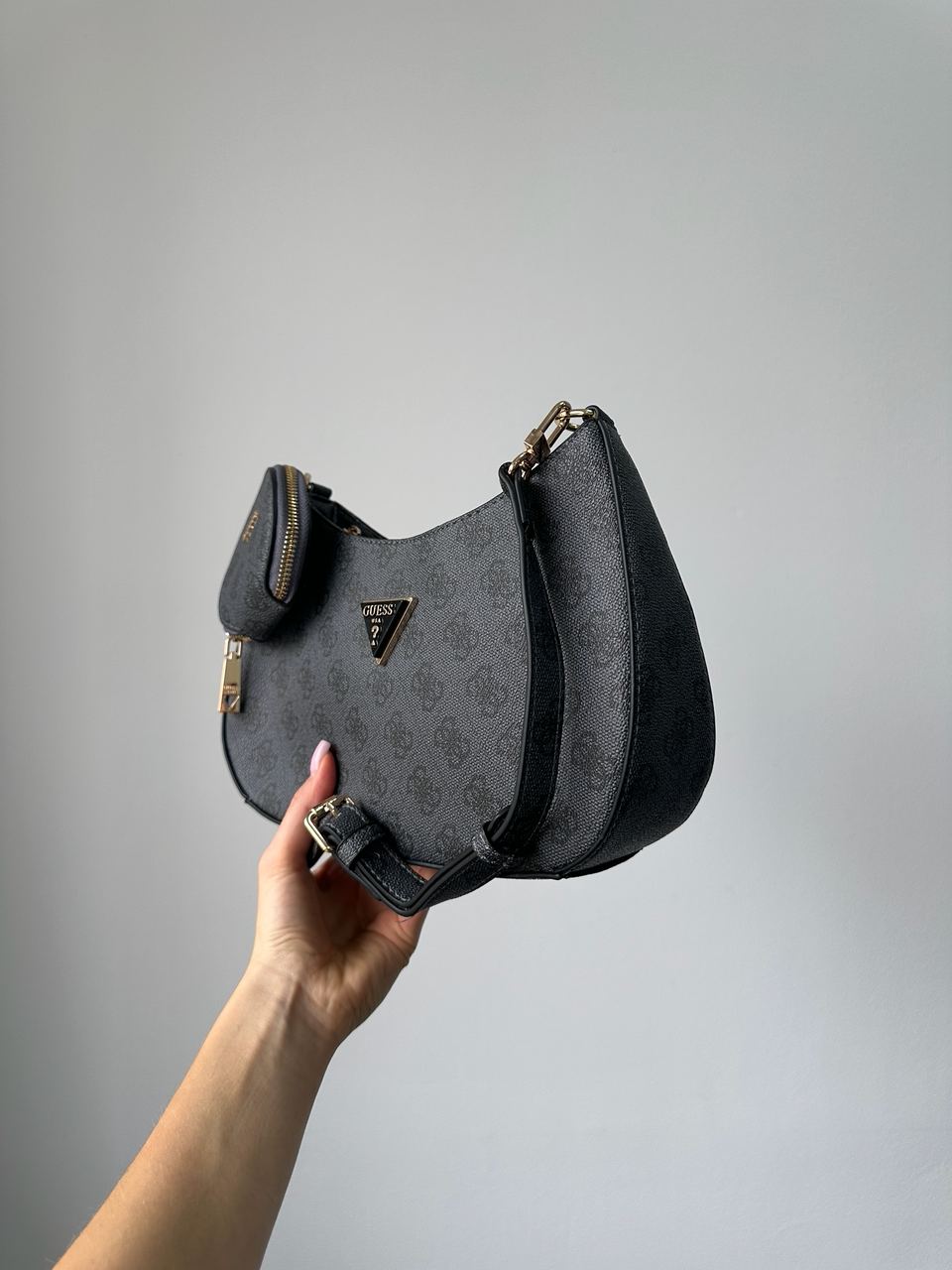 Guess Noelle Quattro G Shoulder Bag Blue - 4