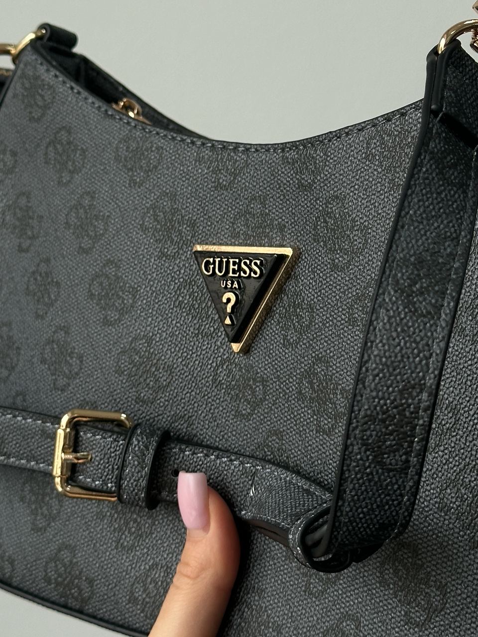 Guess Noelle Quattro G Shoulder Bag Blue - 5