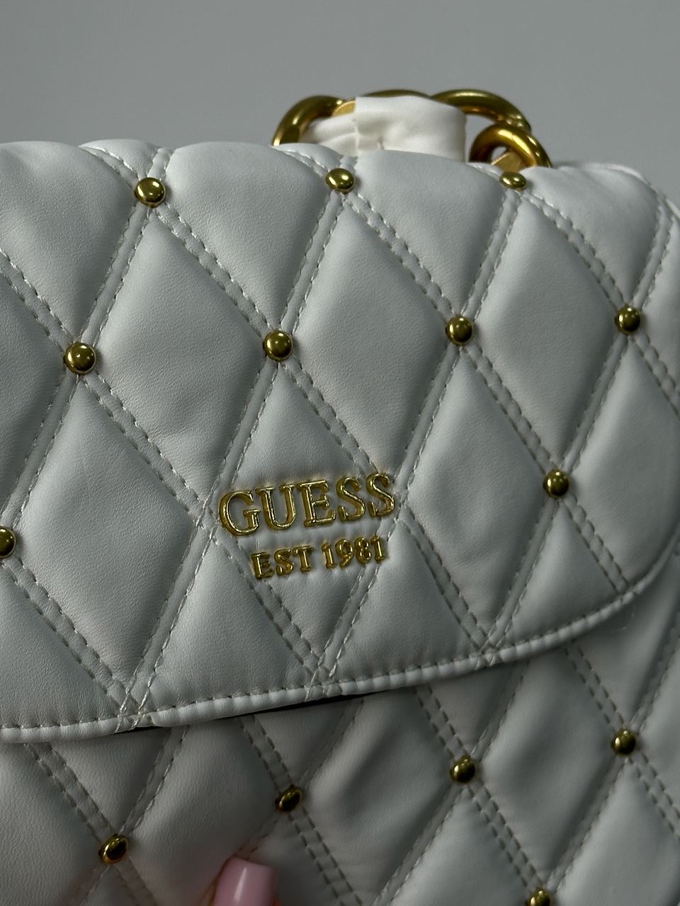 Guess Triana Flap Shoulder Bag White - 4