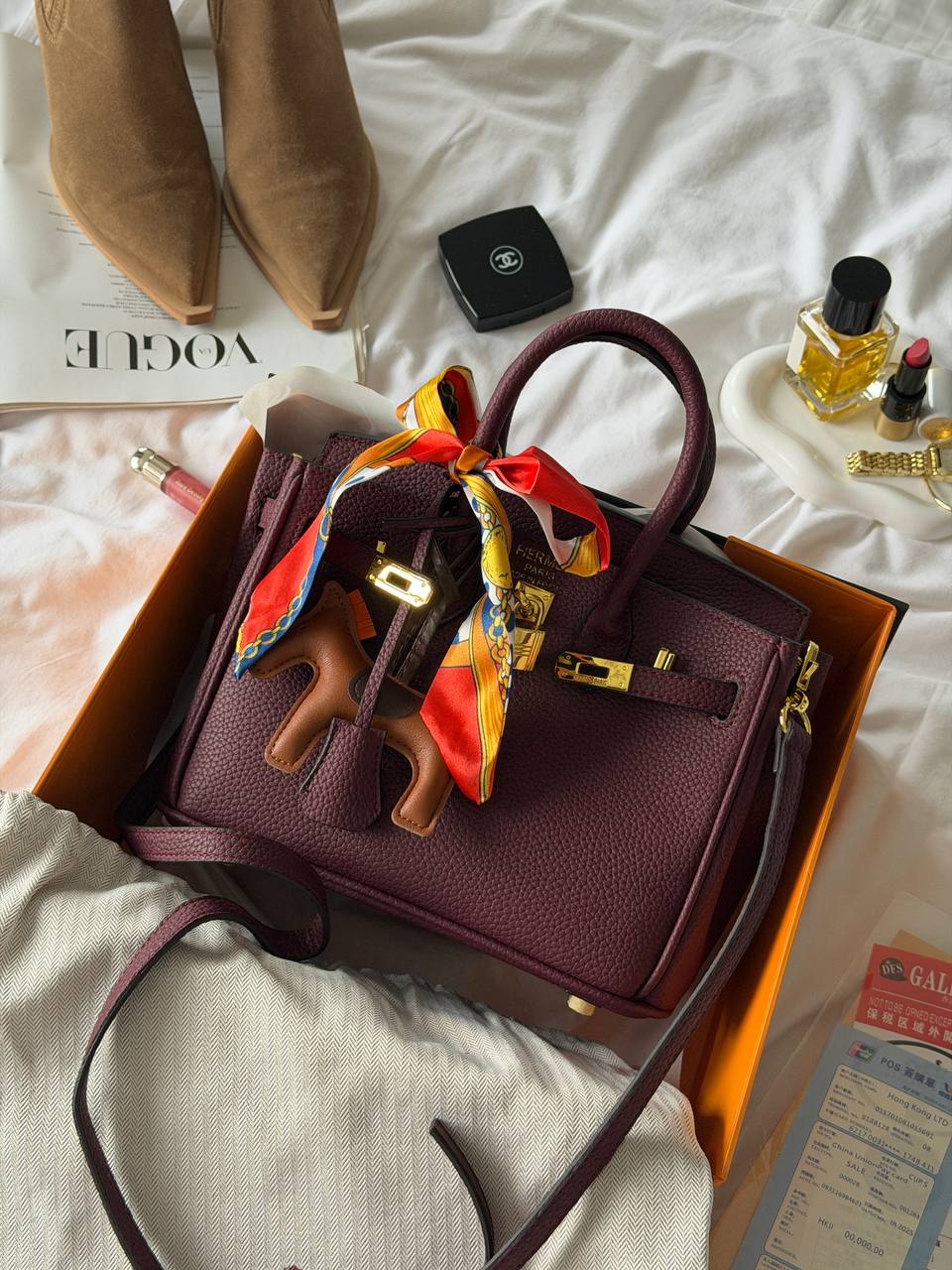 Hermès Birkin 25 Burgundy/Gold - 3