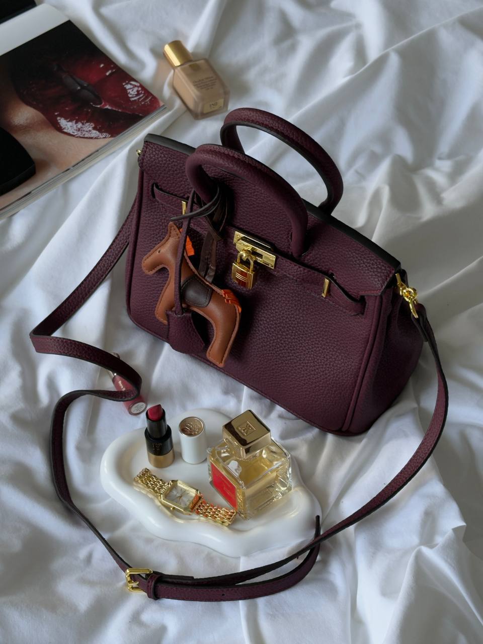 Hermès Birkin 25 Burgundy/Gold - 5
