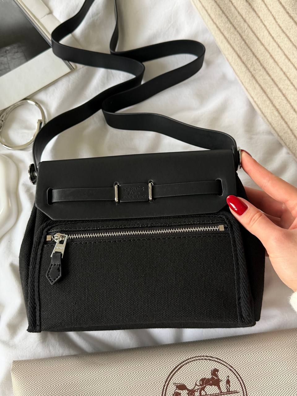 Hermès Herbag Zip 20 Bag Black - 12