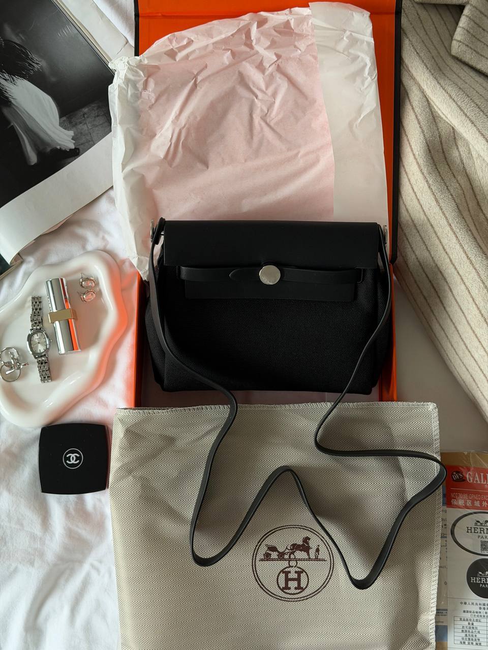 Hermès Herbag Zip 20 Bag Black - 2