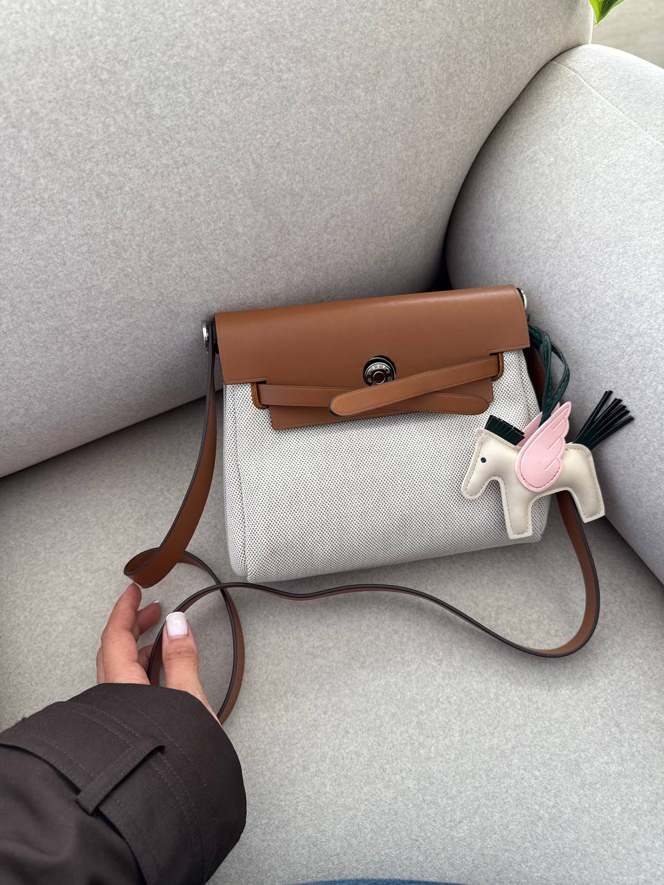 Hermès Herbag Zip 20 Bag Grey/Brown - 10