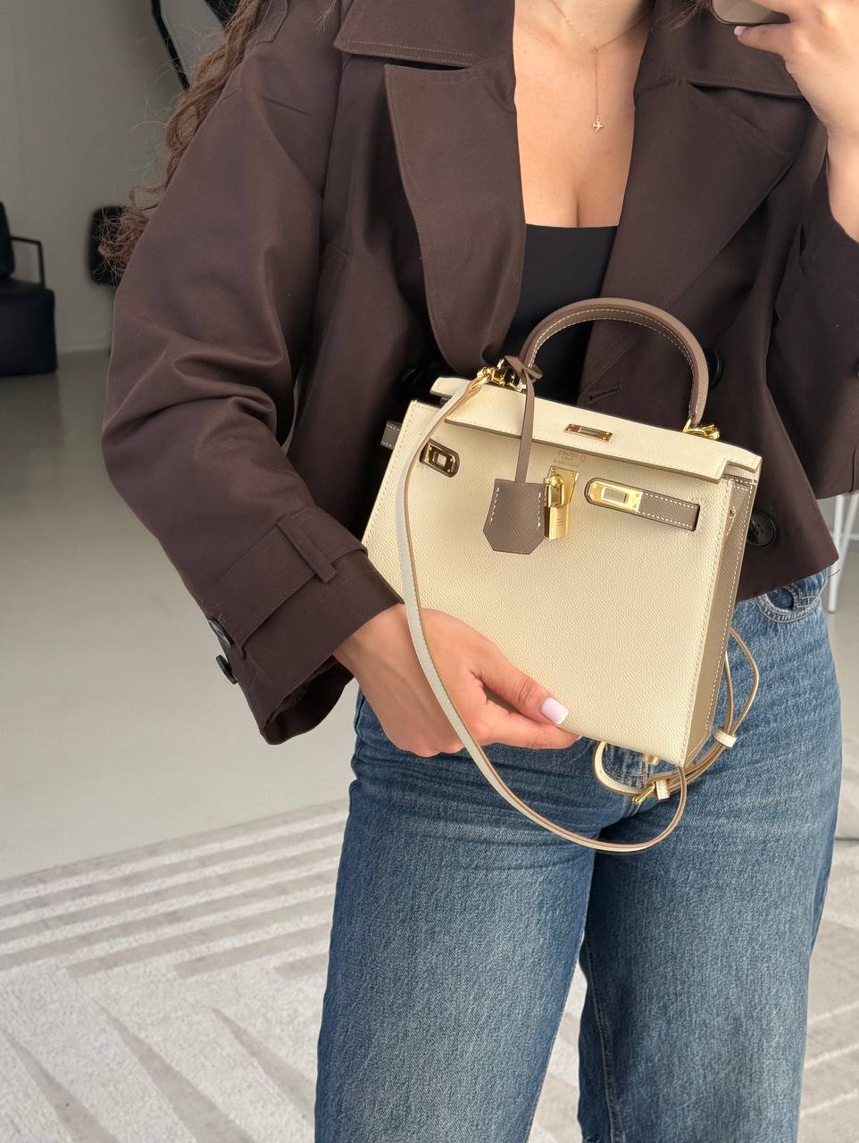 Hermès Kelly Milk/Brown - 3