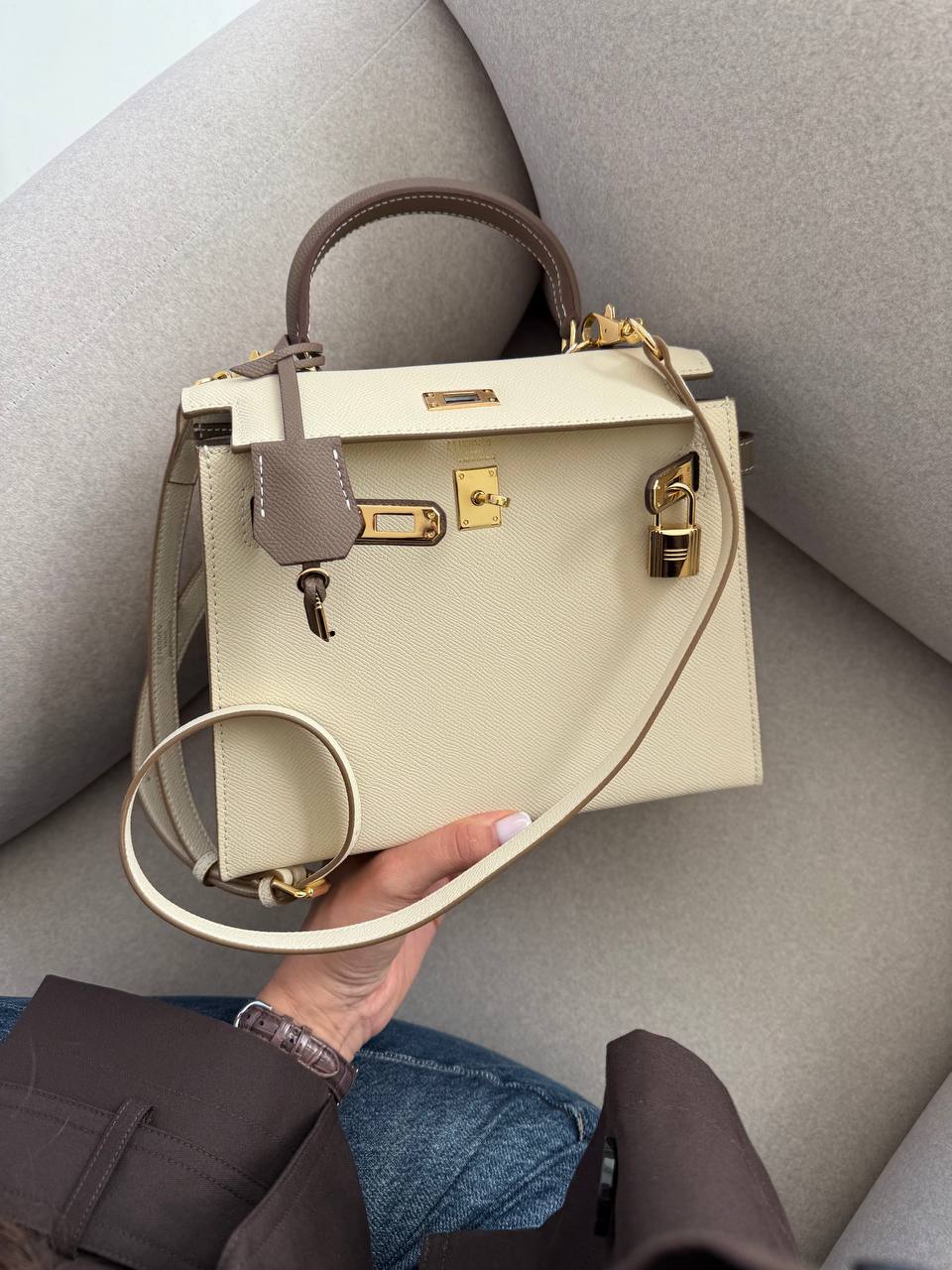 Hermès Kelly Milk/Brown - 8