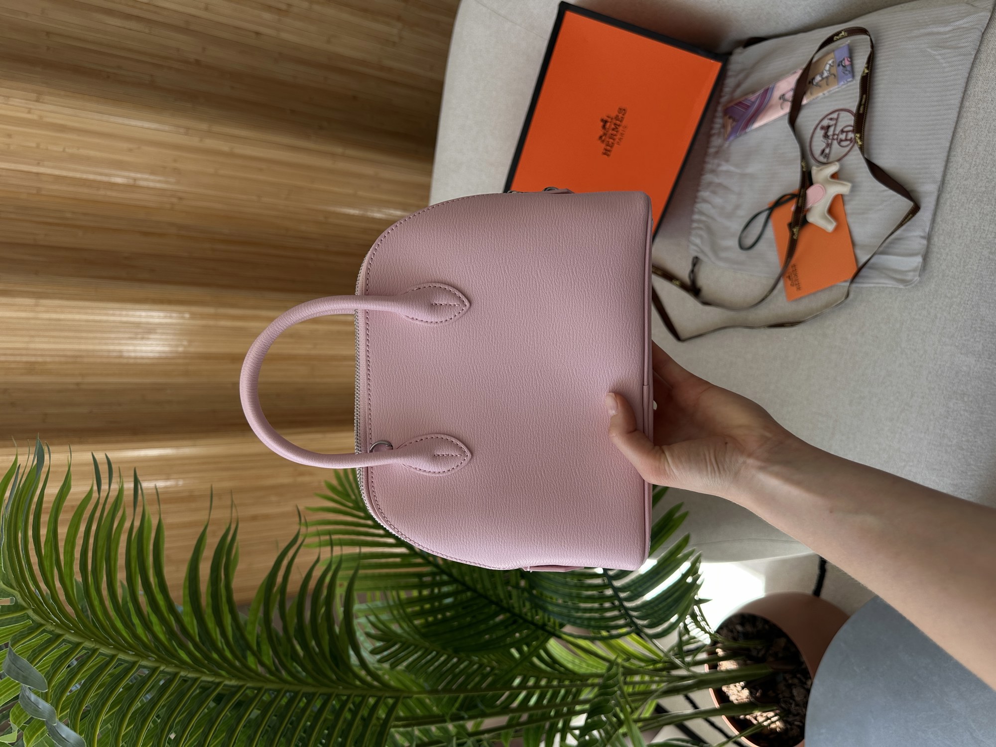 Hermes 1923 Bolide 25 Light Pink/Silver - 12