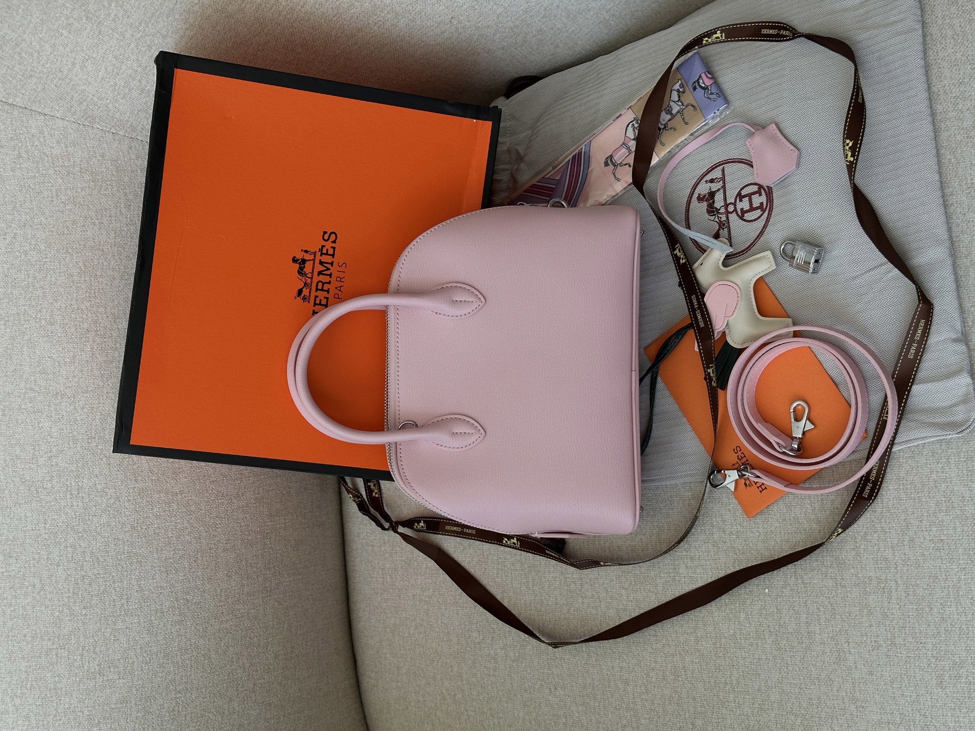 Hermes 1923 Bolide 25 Light Pink/Silver - 13