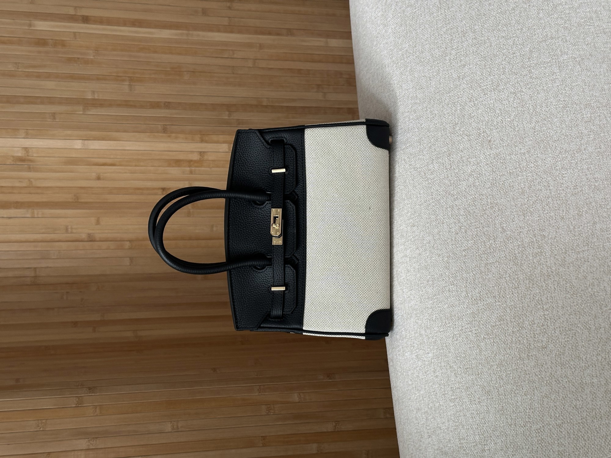 Hermes Birkin 25 Black/Canvas - 11