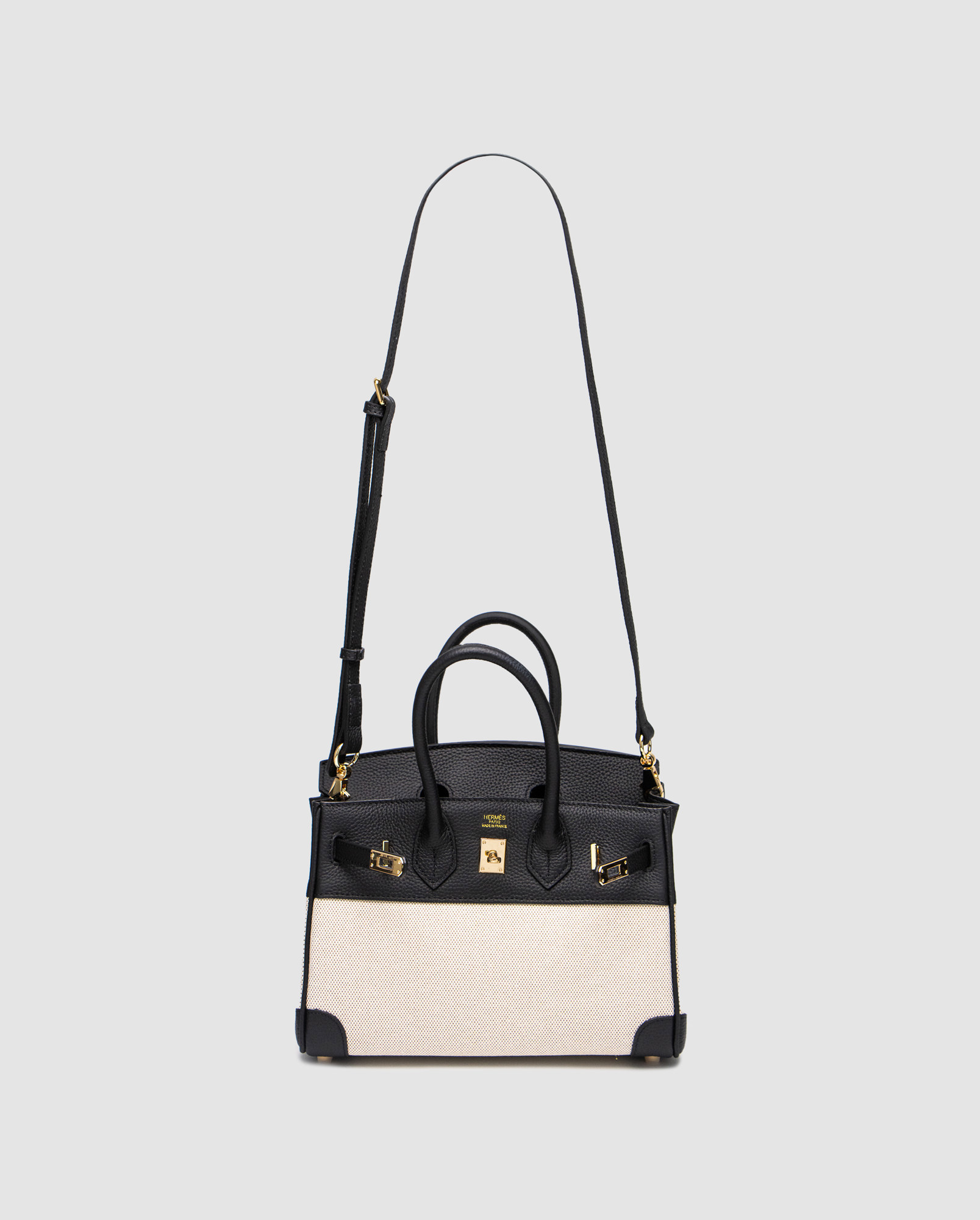 Hermes Birkin 25 Black/Canvas - 3