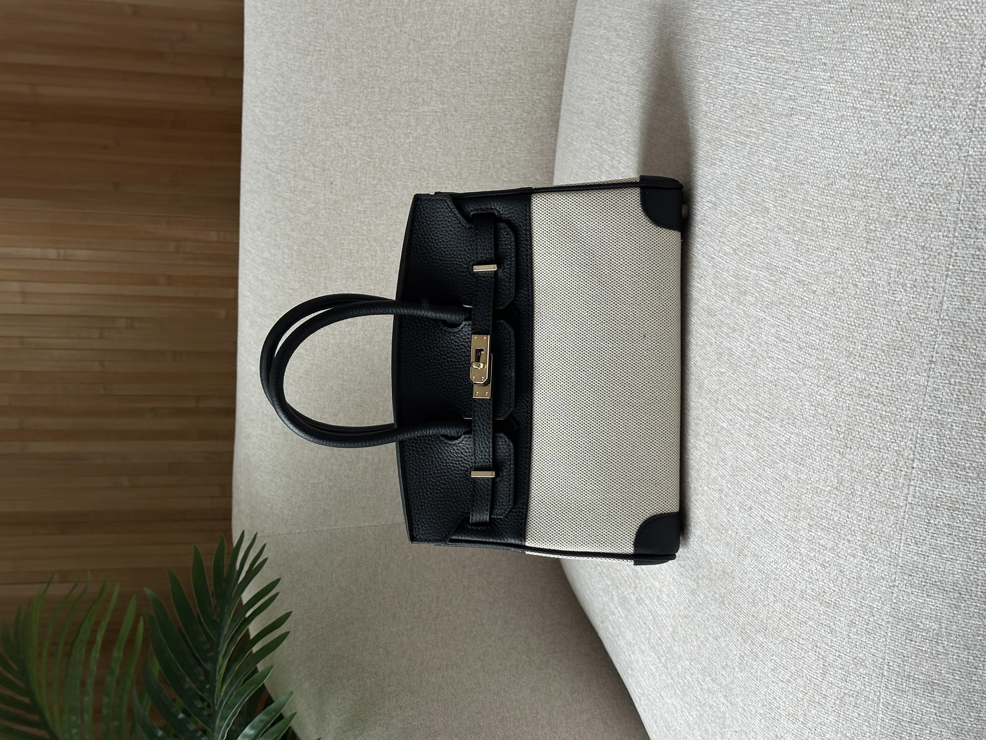 Hermes Birkin 25 Black/Canvas - 9