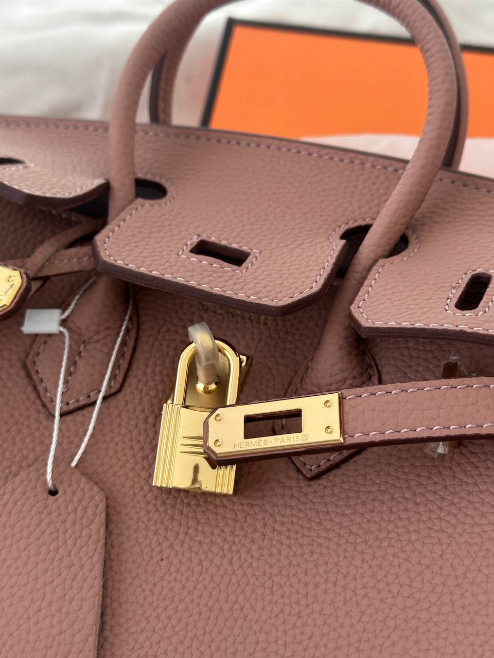 Hermes Birkin 25 Glycine Clemence - 6