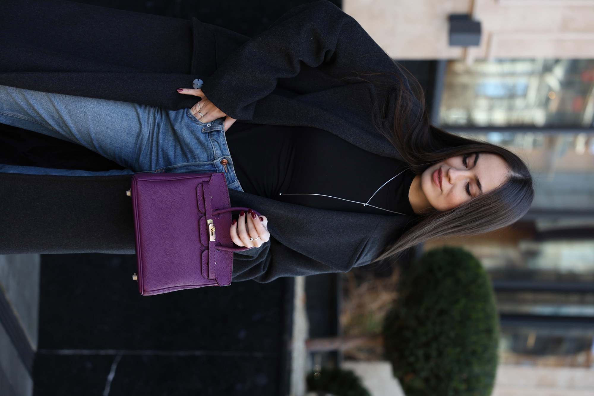 Hermes Birkin 25 Togo Cassis/Gold - 13