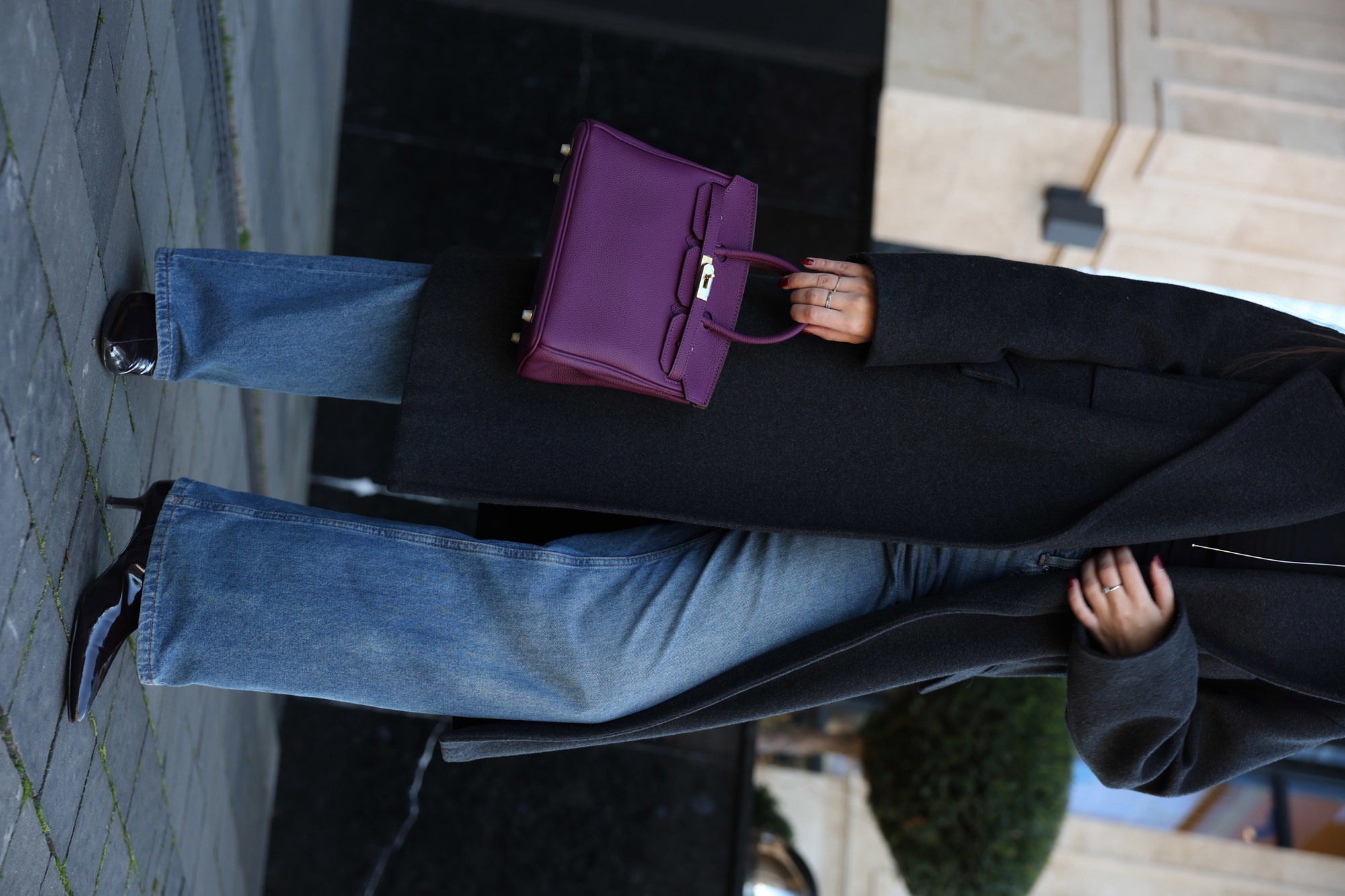 Hermes Birkin 25 Togo Cassis/Gold - 10