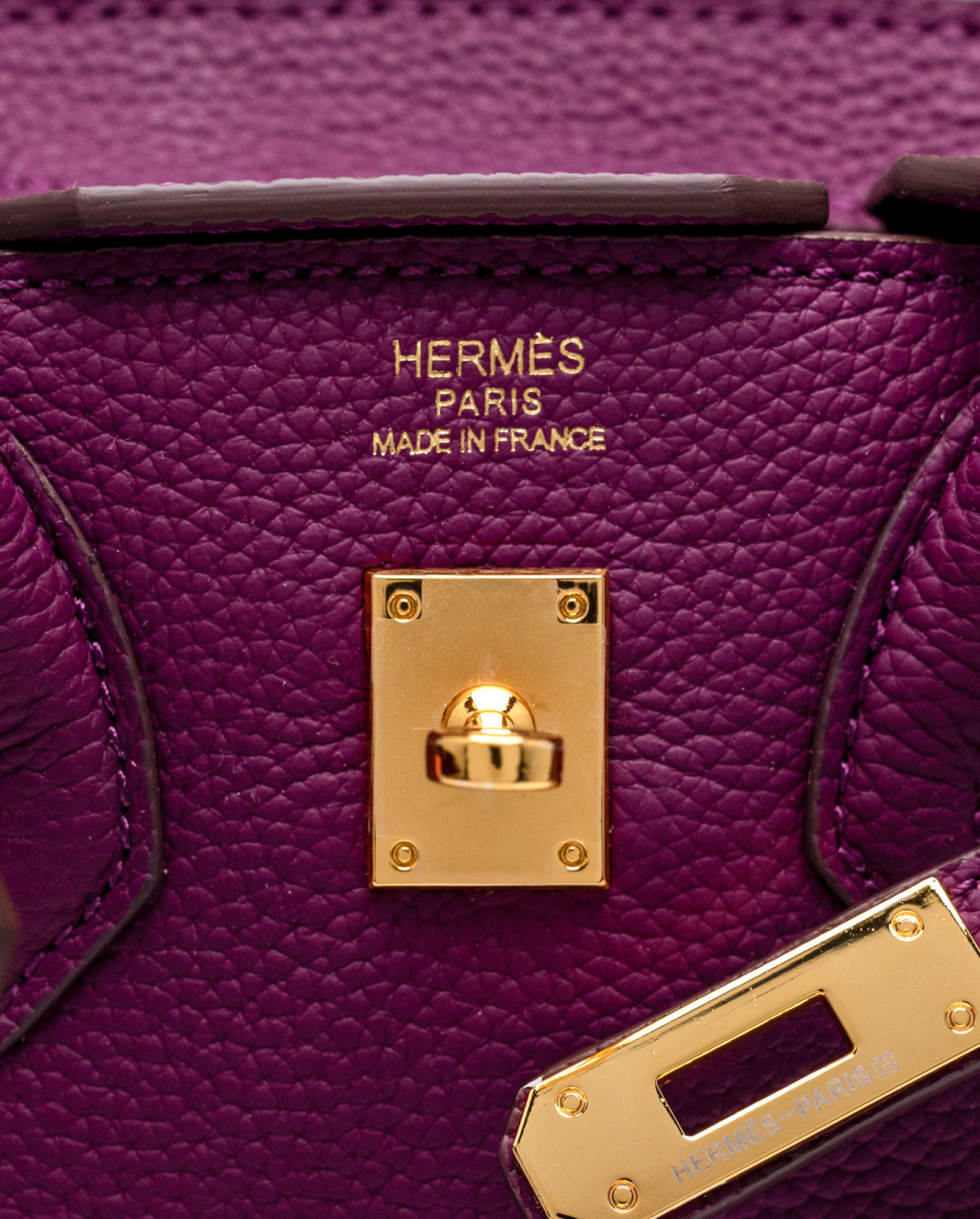 Hermes Birkin 25 Togo Cassis/Gold - 4