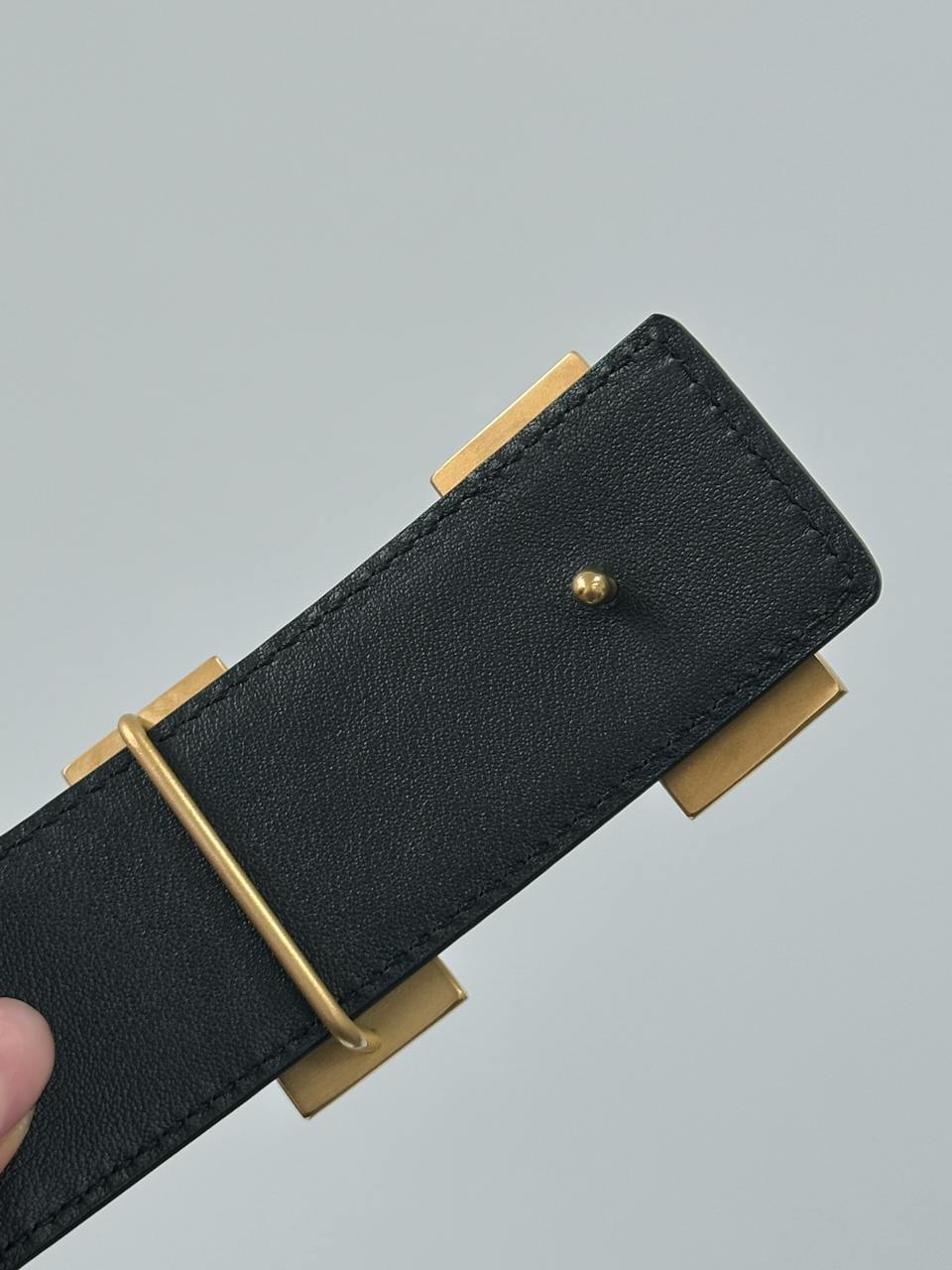 Hermes Constance Belt in Porosus Crocodile Black/Gold - 13