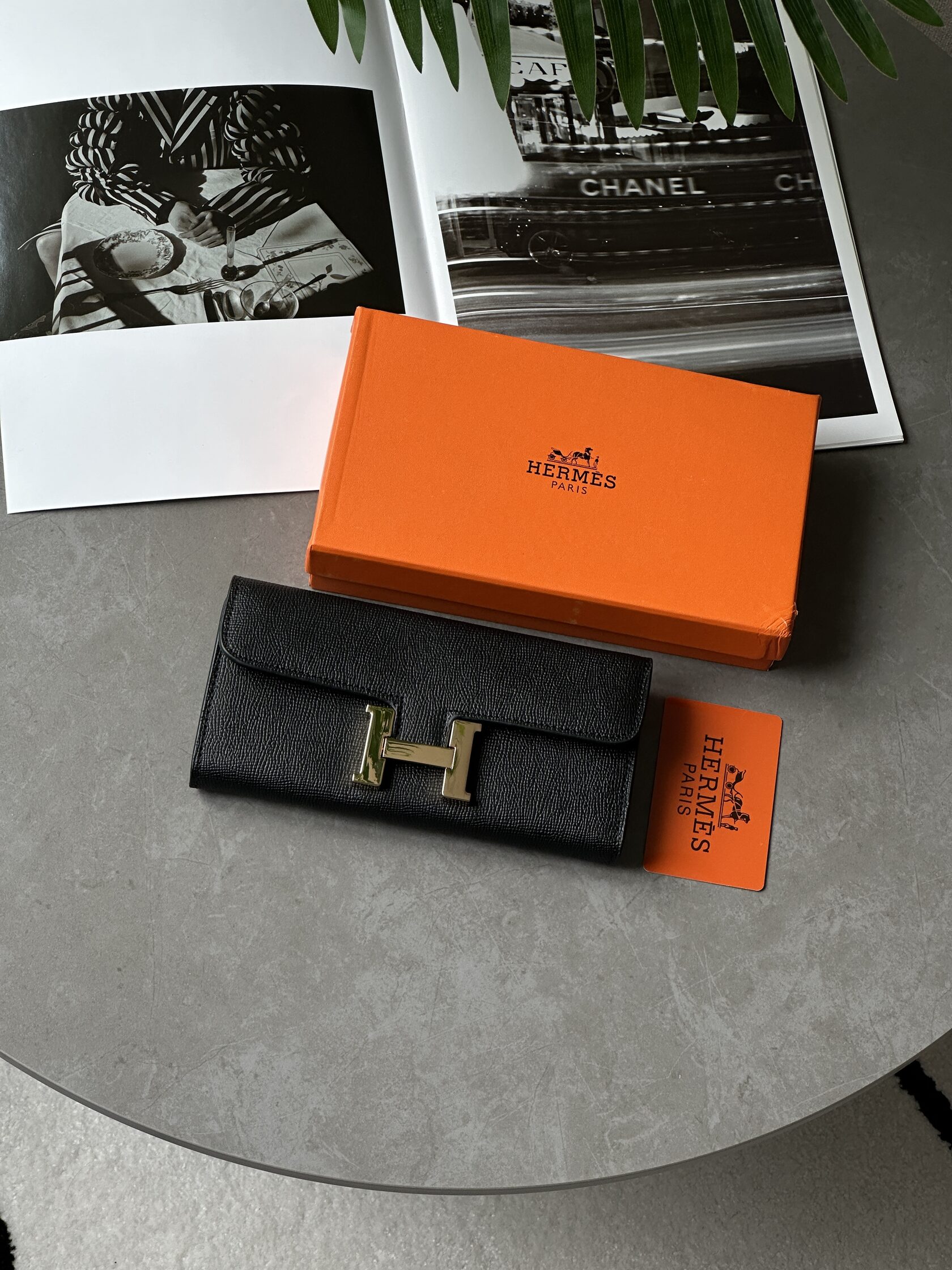 Hermes Constance Long To Go Wallet Black/Gold - 4