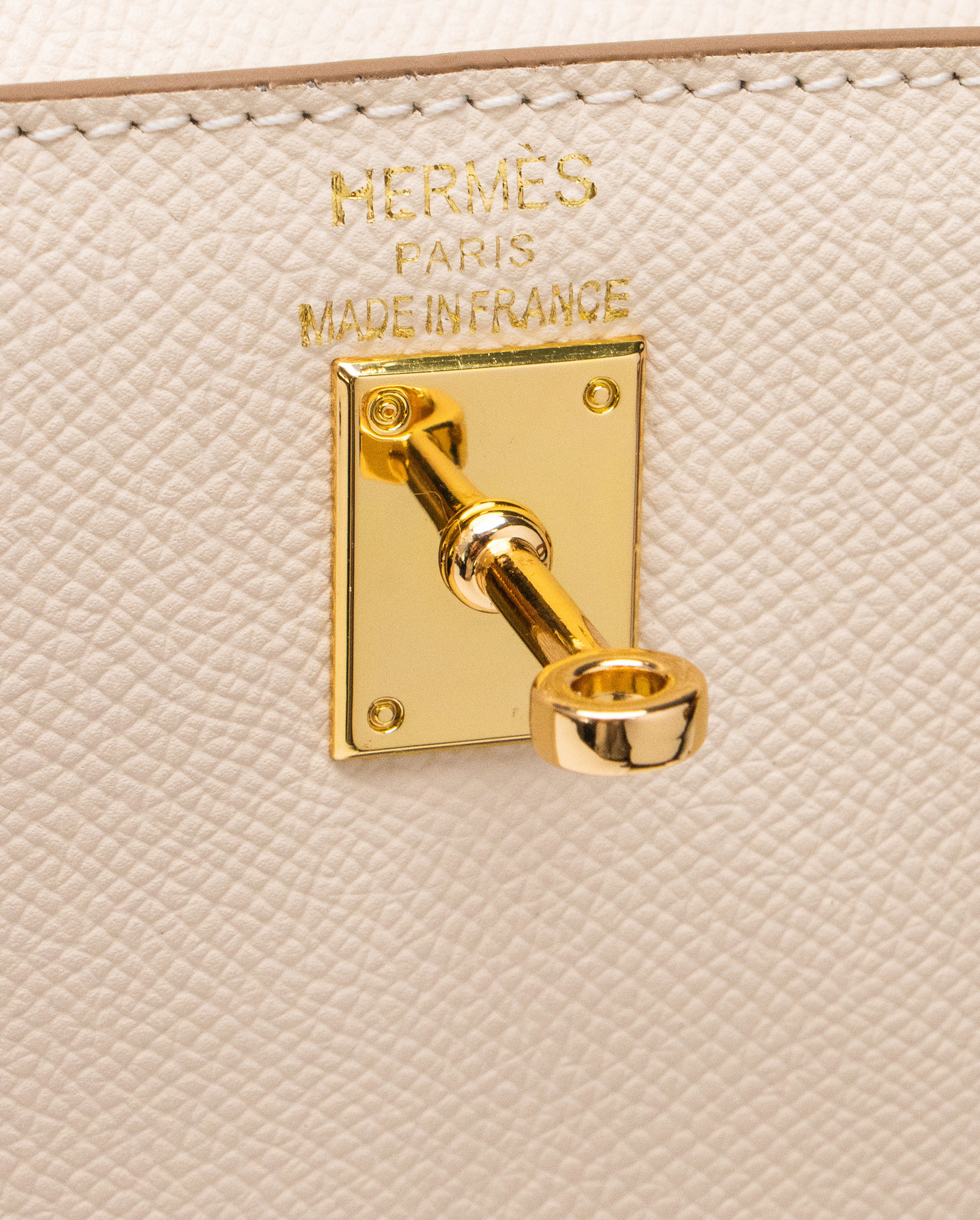 Hermes Epsom Kelly II Sellier 25 Bicolor Beige\Ginger - 5