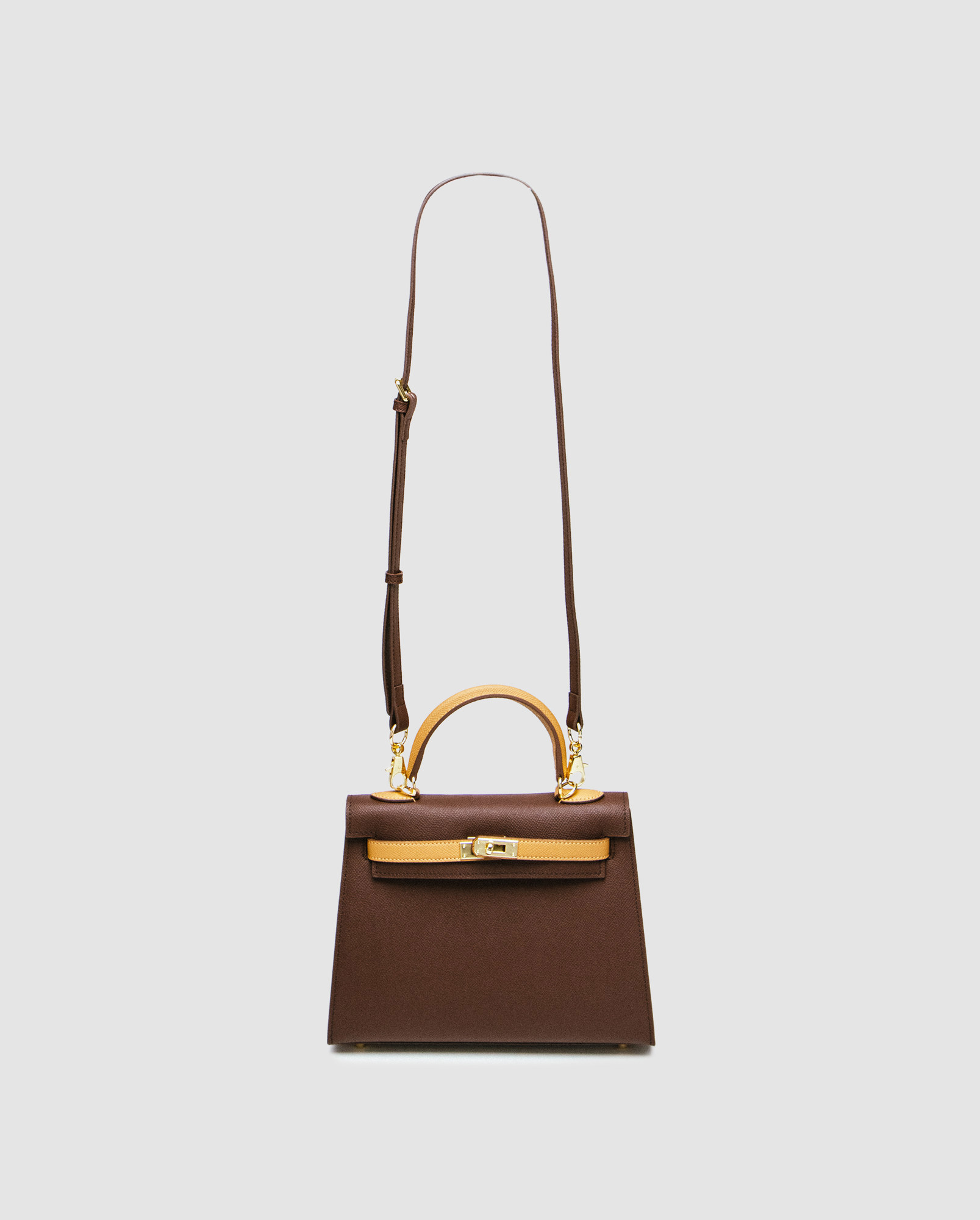 Hermes Epsom Kelly II Sellier 25 Bicolor Ginger\Chocolate - 3
