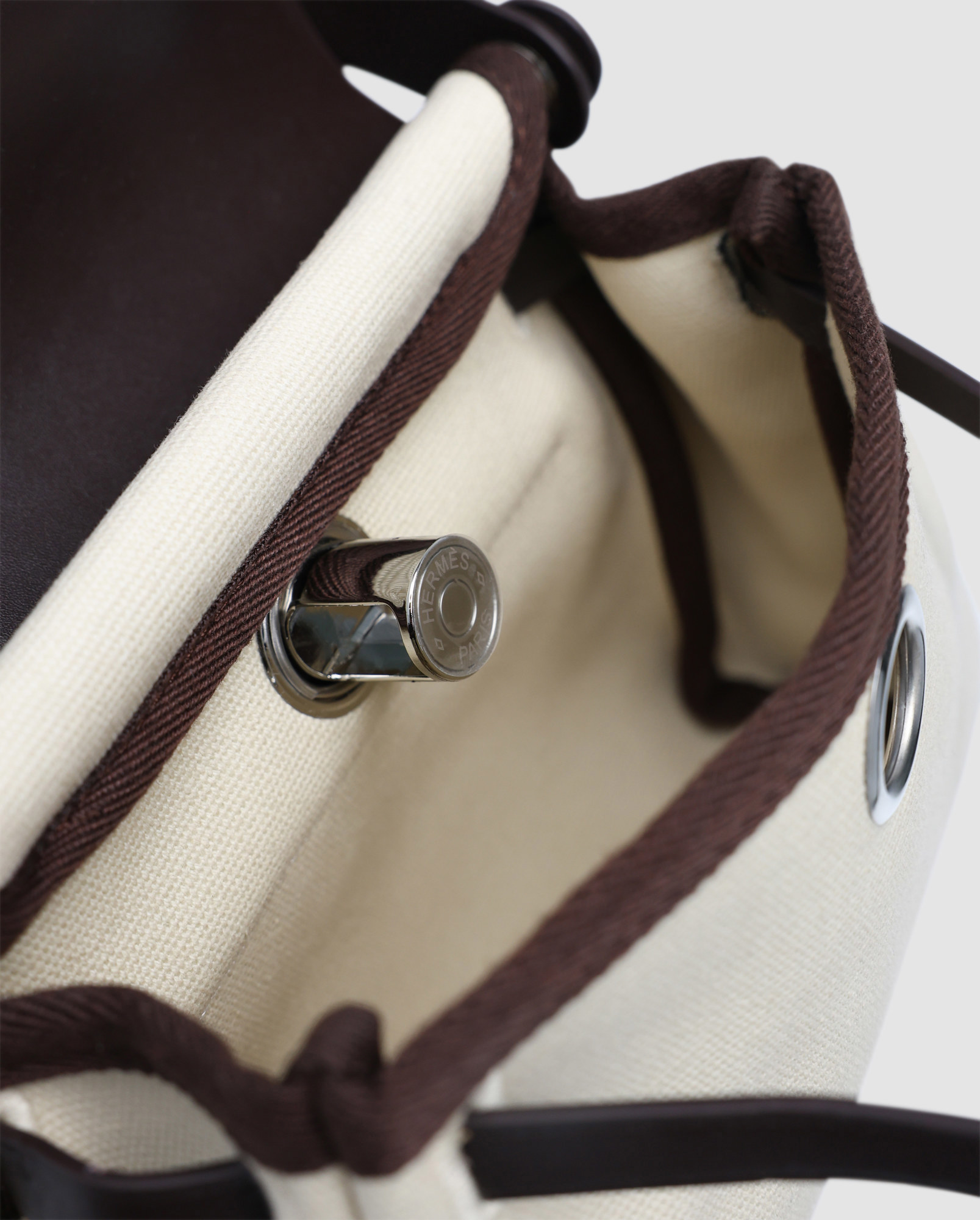 Hermes Herbag Zip 20 Bag Black/Beige - 8