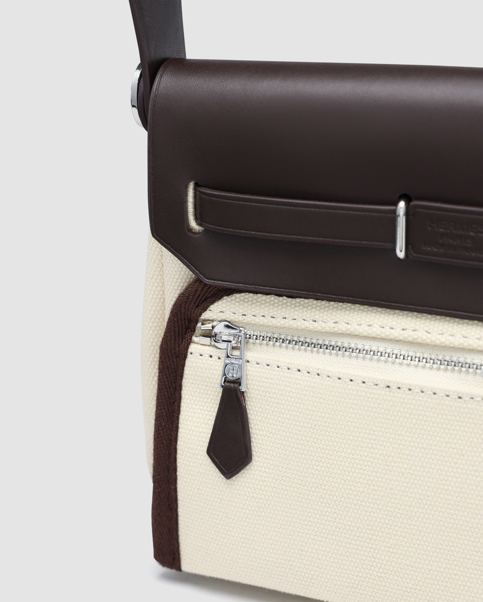 Hermes Herbag Zip 20 Bag Black/Beige - 4
