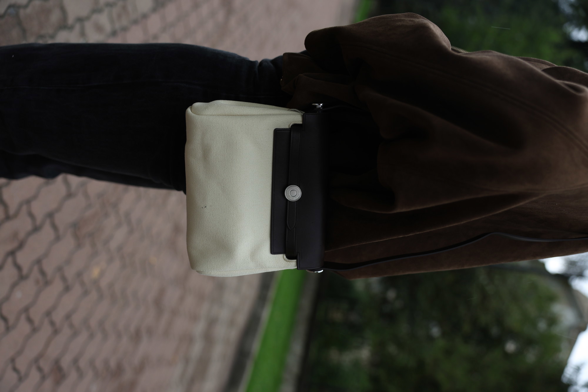 Hermes Herbag Zip 20 Bag Black/Beige - 10