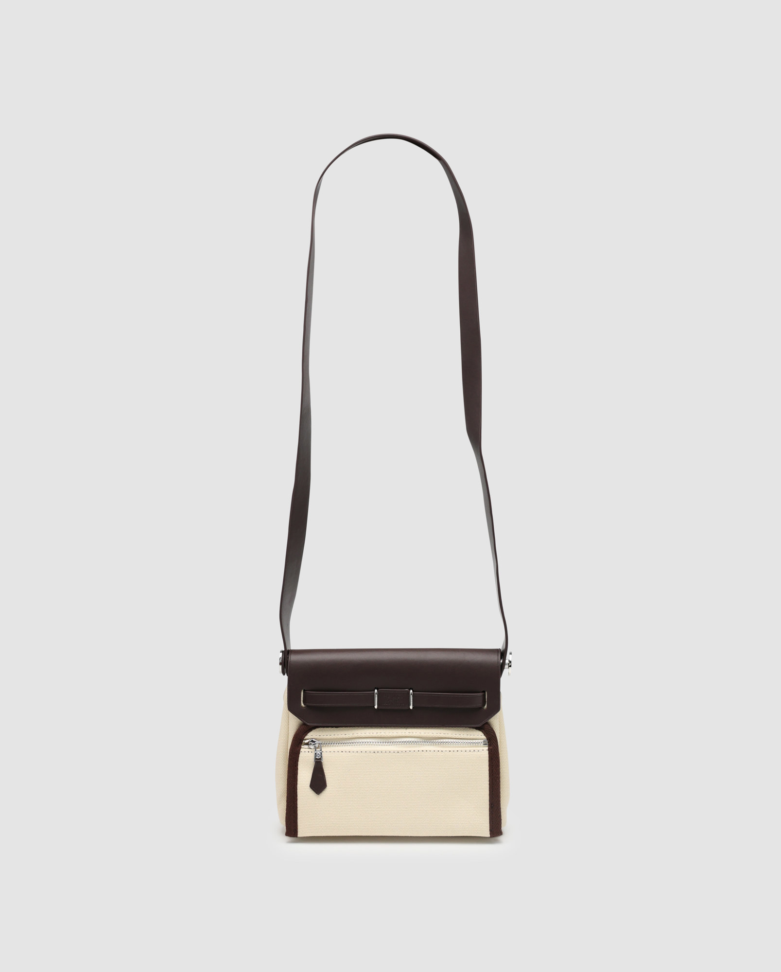 Hermes Herbag Zip 20 Bag Black/Beige - 2