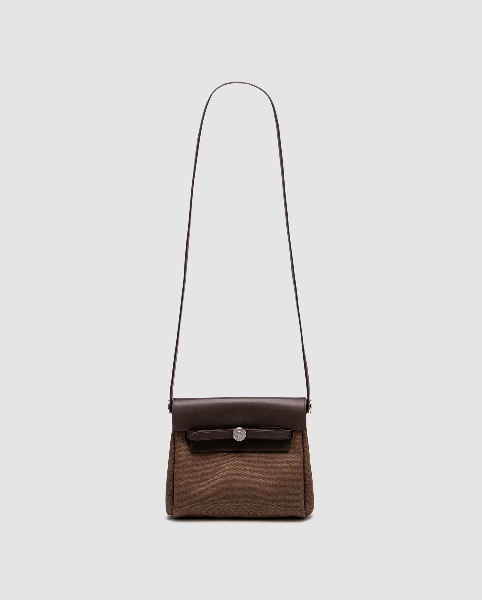 Hermes Herbag Zip 20 Bag Chocolate - 3