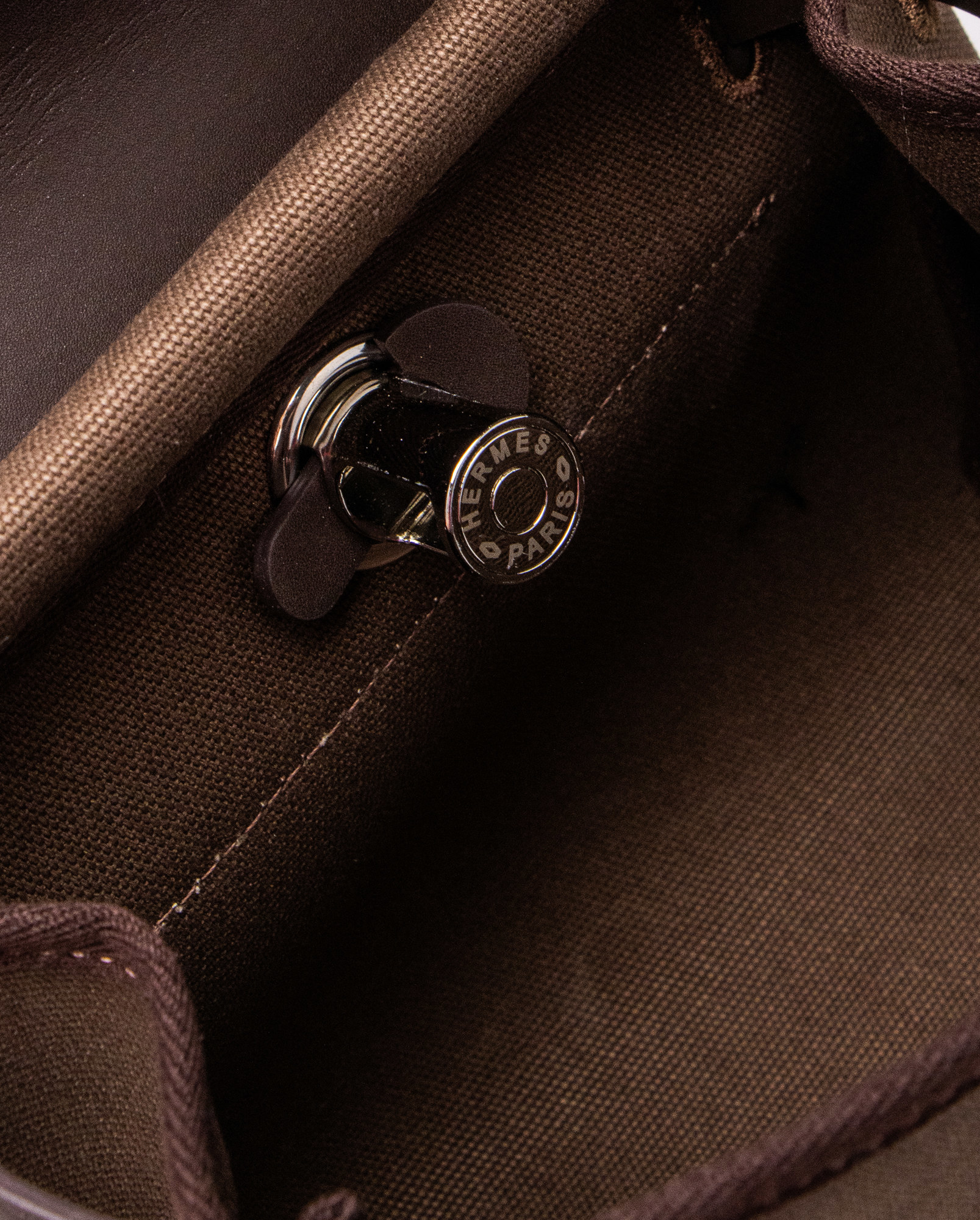 Hermes Herbag Zip 20 Bag Chocolate - 6