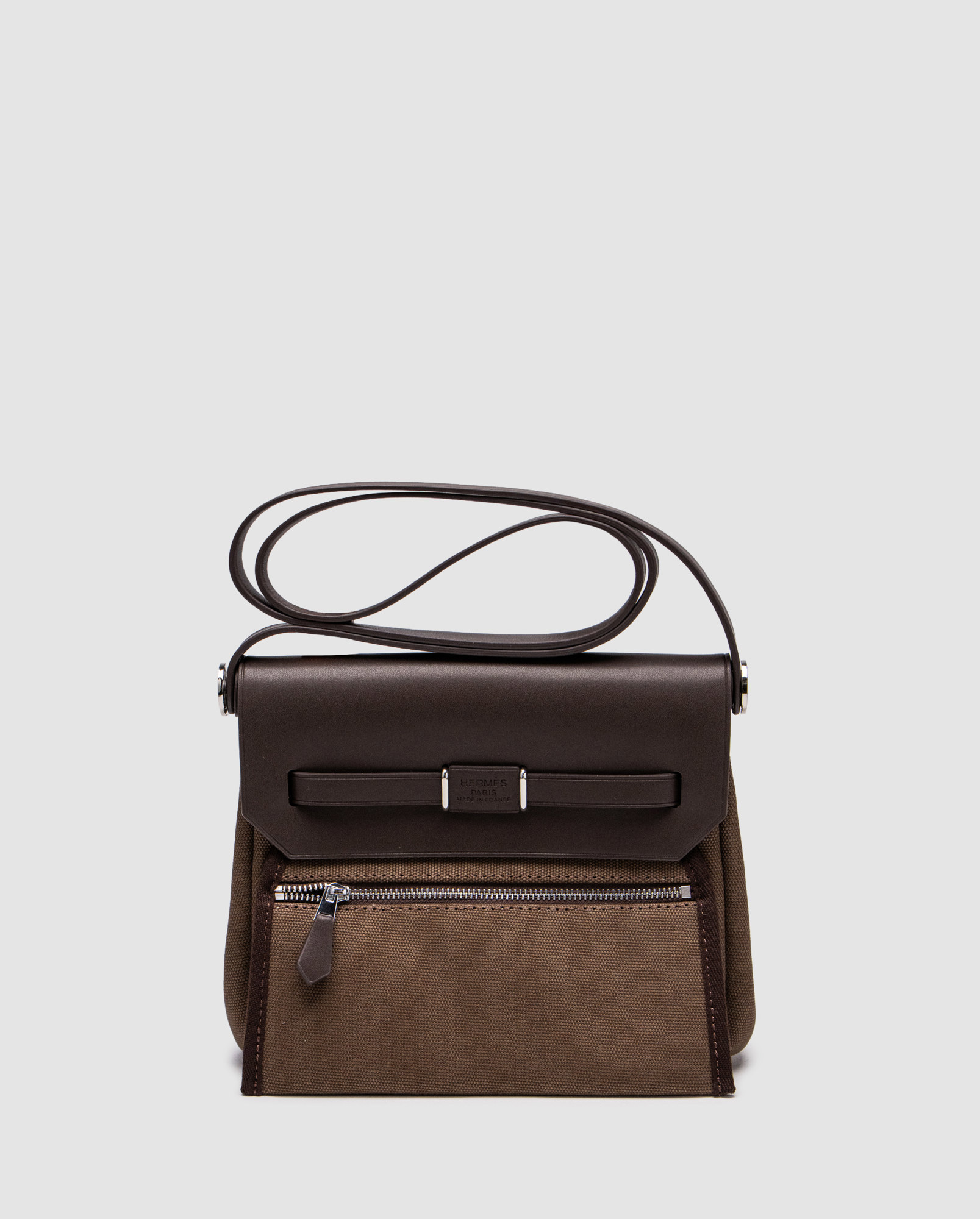 Hermes Herbag Zip 20 Bag Chocolate - 2