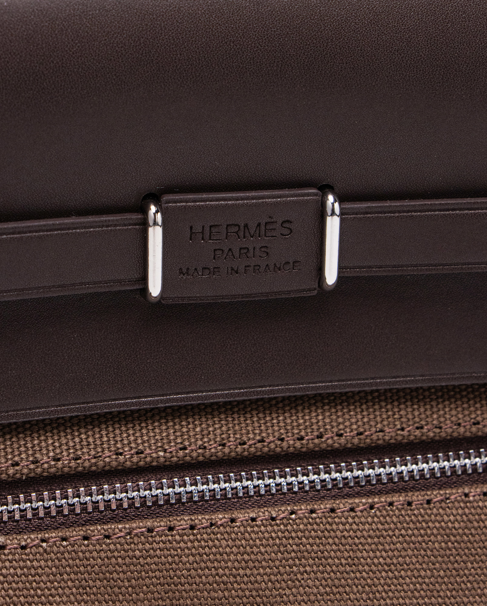 Hermes Herbag Zip 20 Bag Chocolate - 4