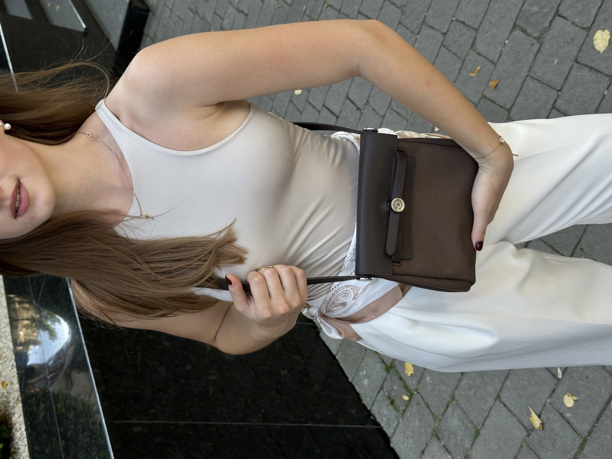 Hermes Herbag Zip 20 Bag Chocolate - 14