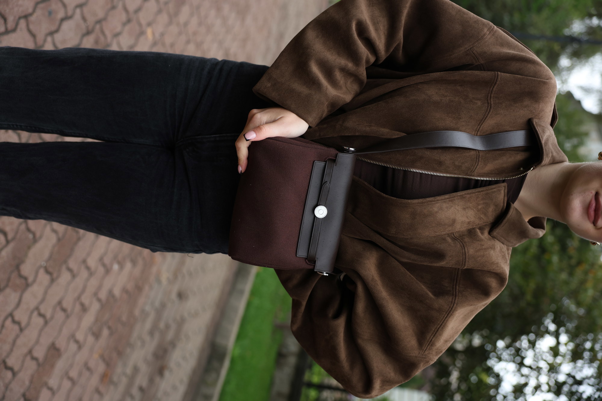 Hermes Herbag Zip 20 Bag Dark Brown - 10