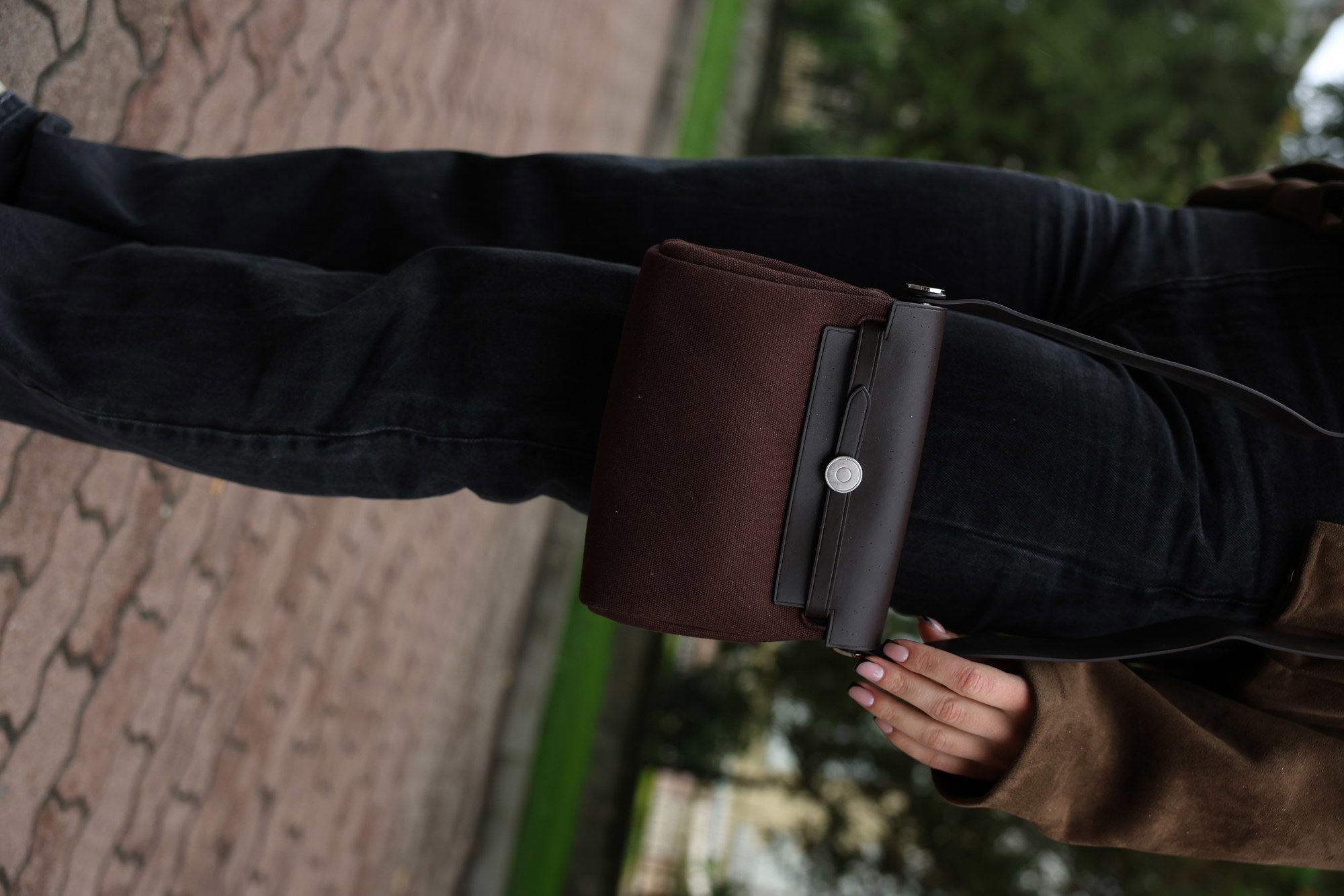 Hermes Herbag Zip 20 Bag Dark Brown - 15