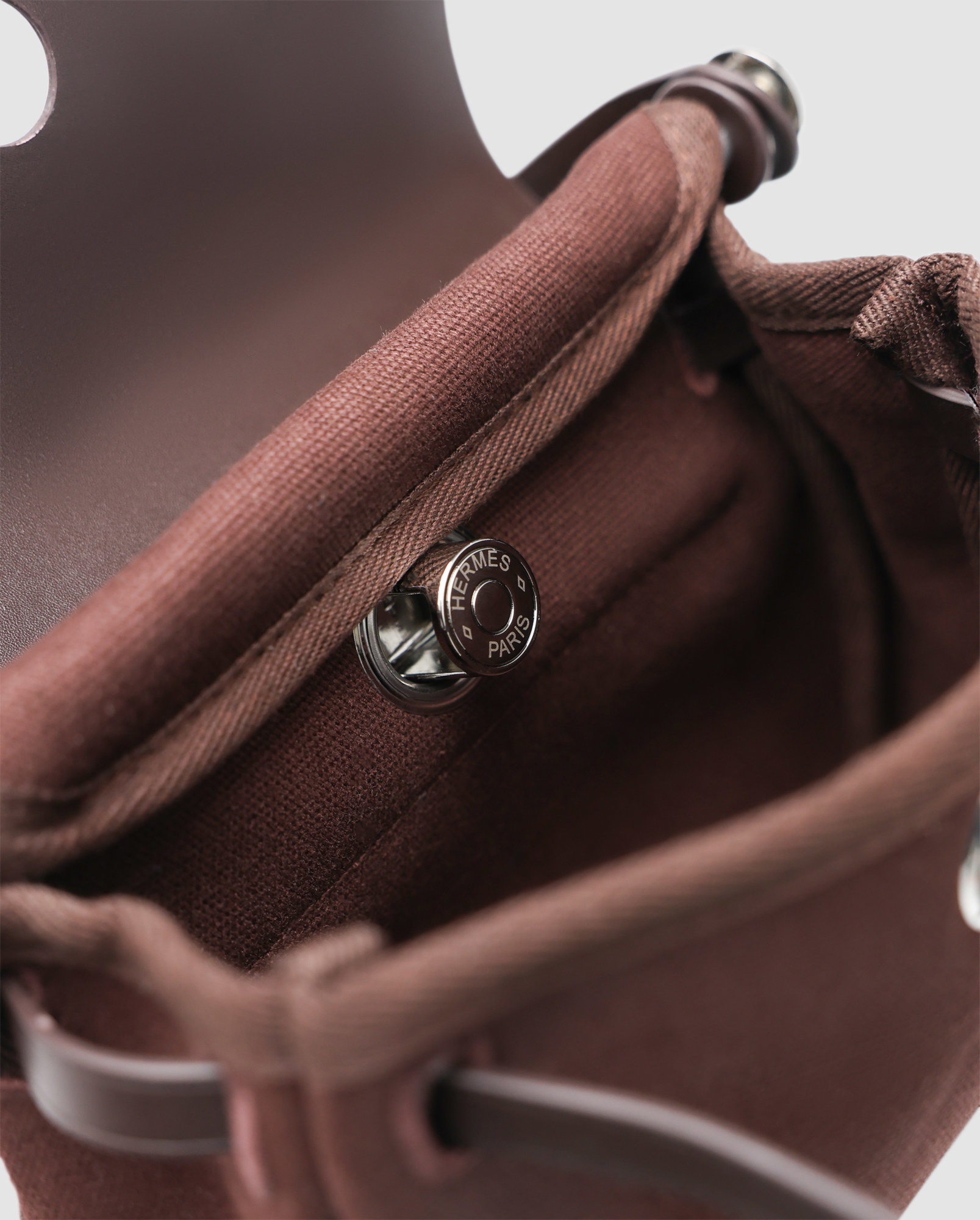 Hermes Herbag Zip 20 Bag Dark Brown - 8