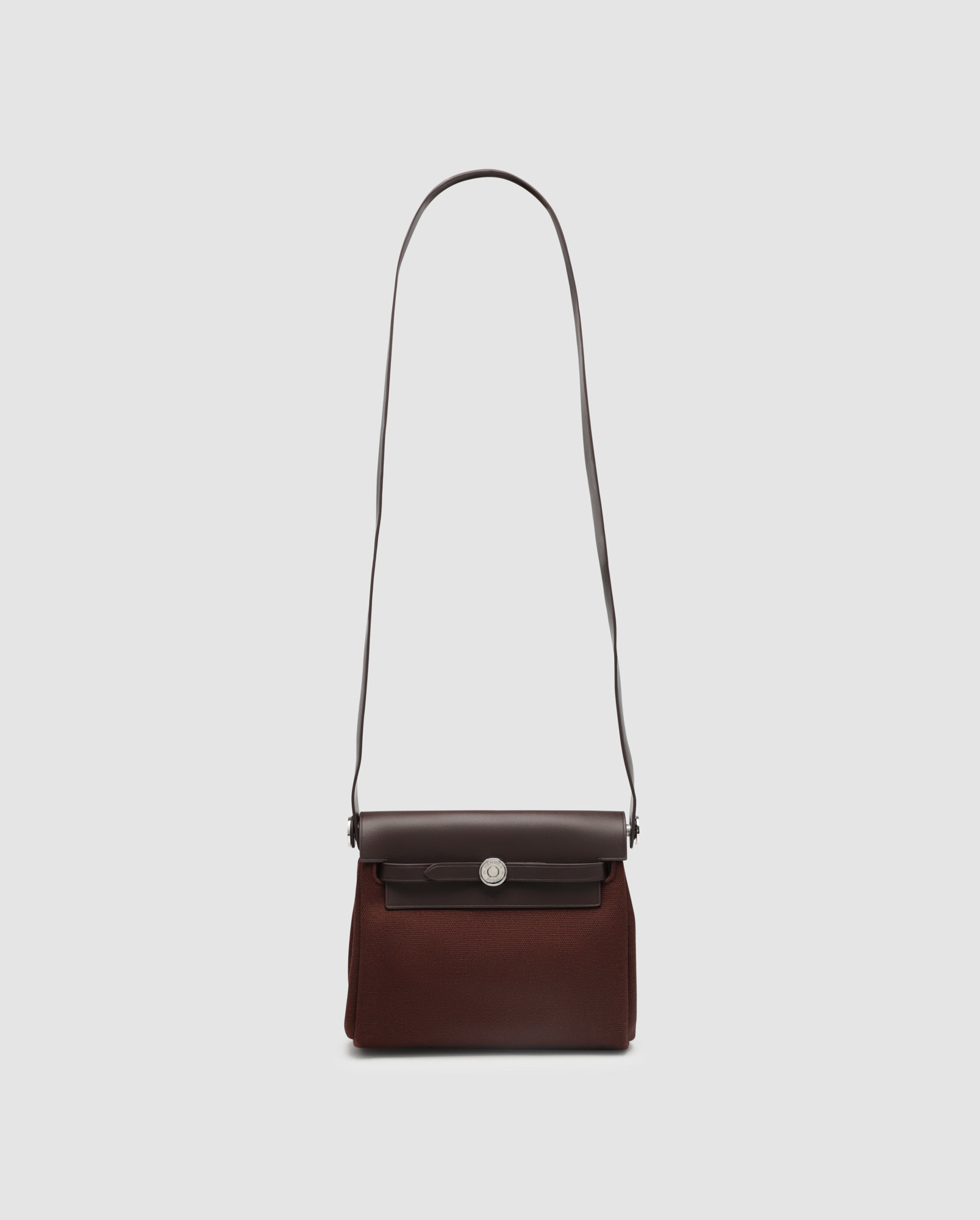 Hermes Herbag Zip 20 Bag Dark Brown - 2