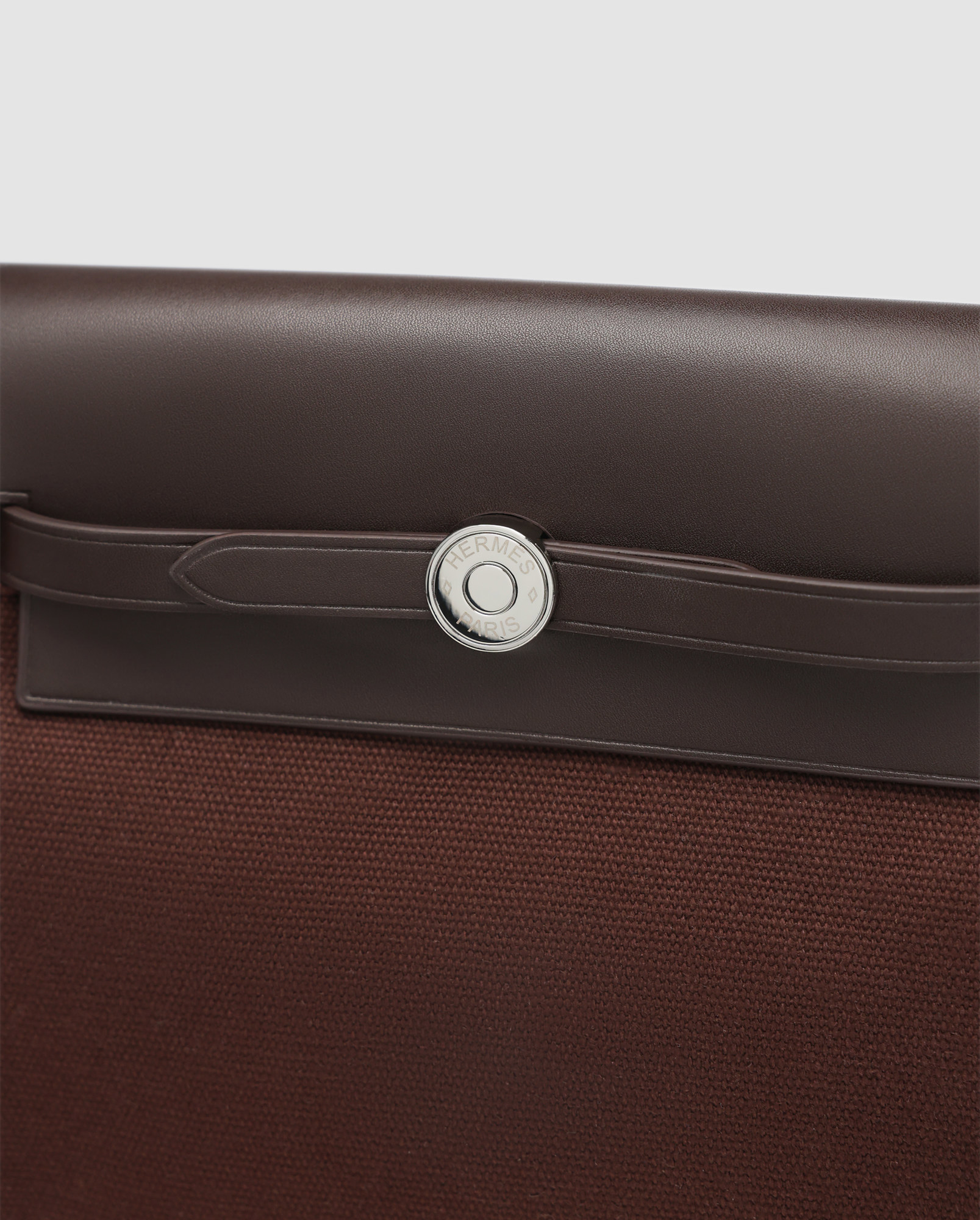 Hermes Herbag Zip 20 Bag Dark Brown - 3