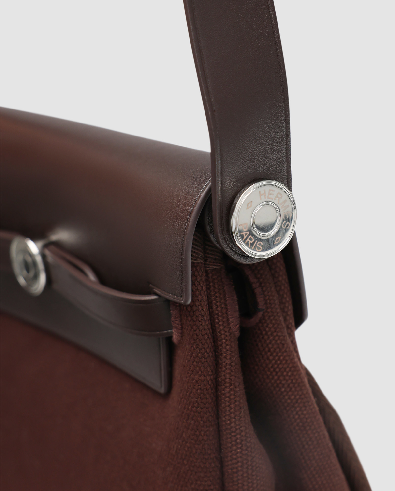 Hermes Herbag Zip 20 Bag Dark Brown - 4