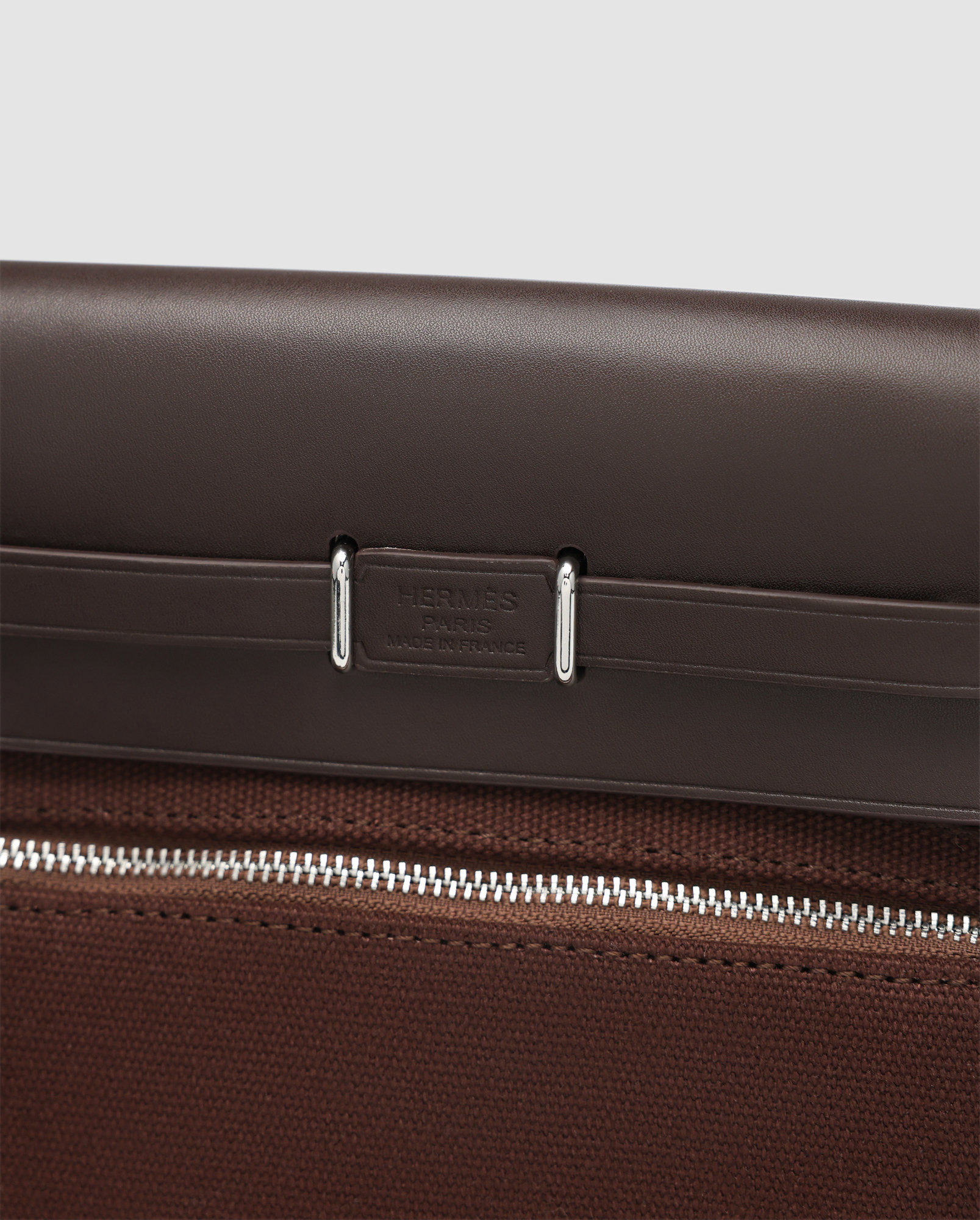 Hermes Herbag Zip 20 Bag Dark Brown - 5
