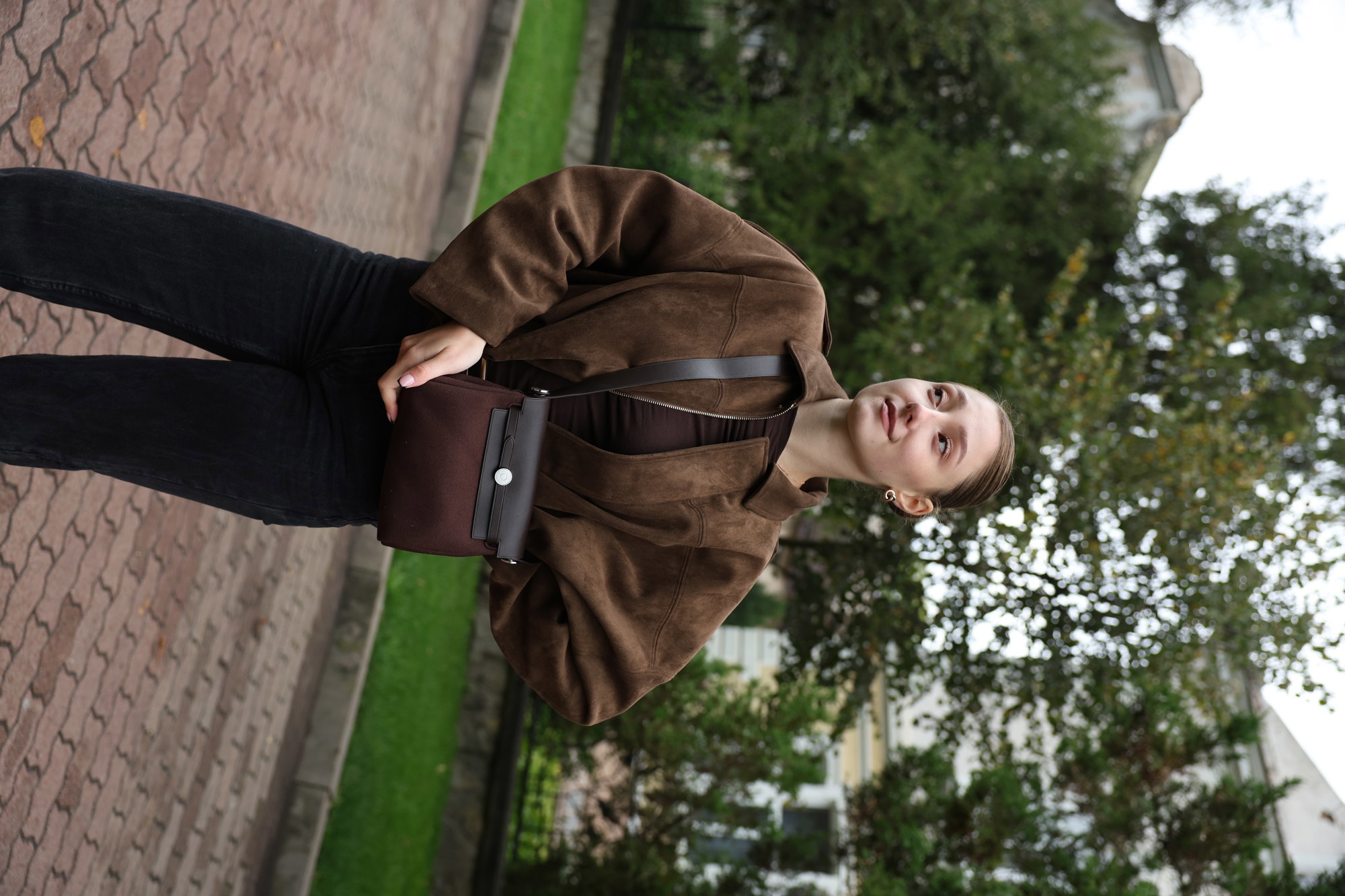 Hermes Herbag Zip 20 Bag Dark Brown - 13