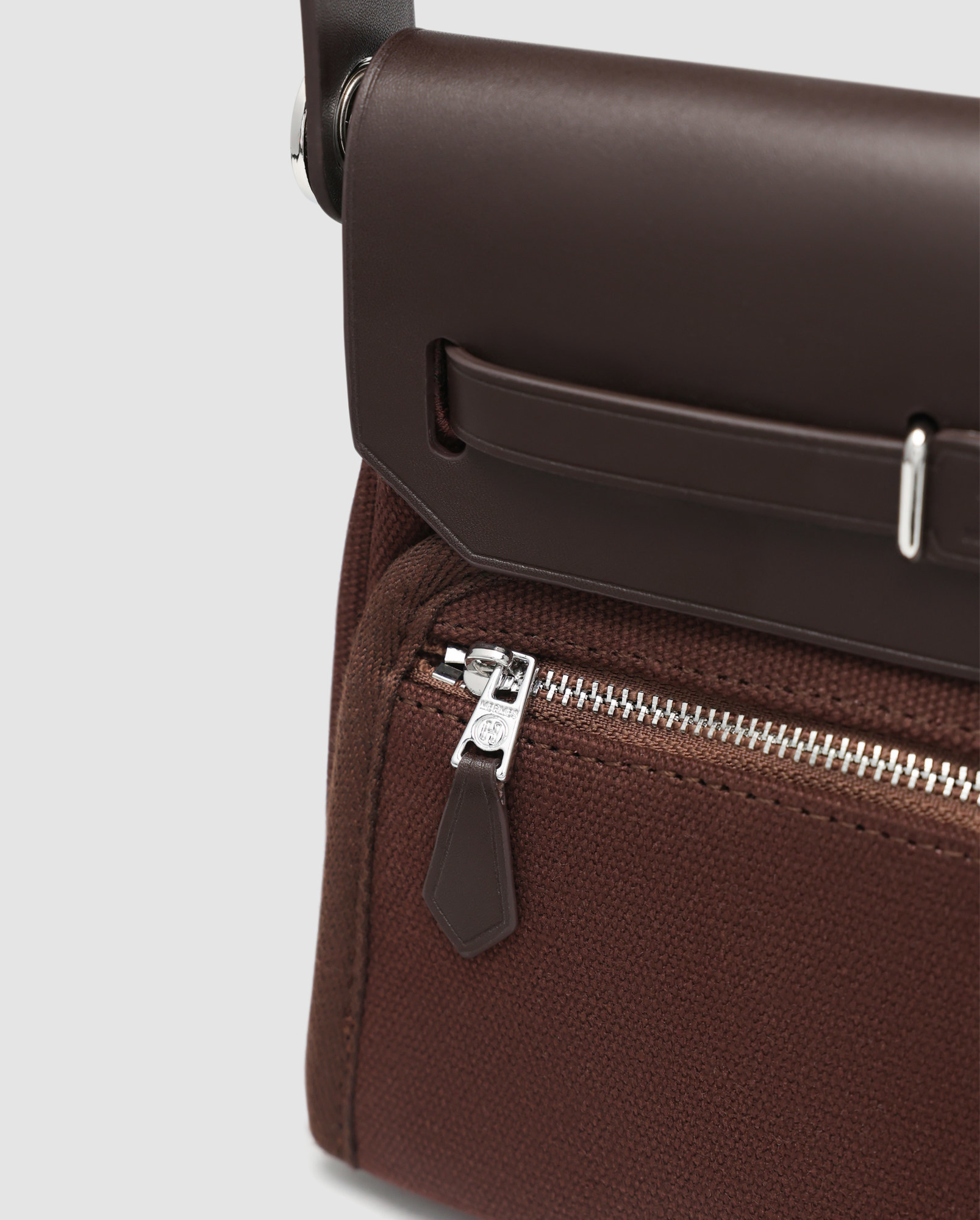 Hermes Herbag Zip 20 Bag Dark Brown - 6