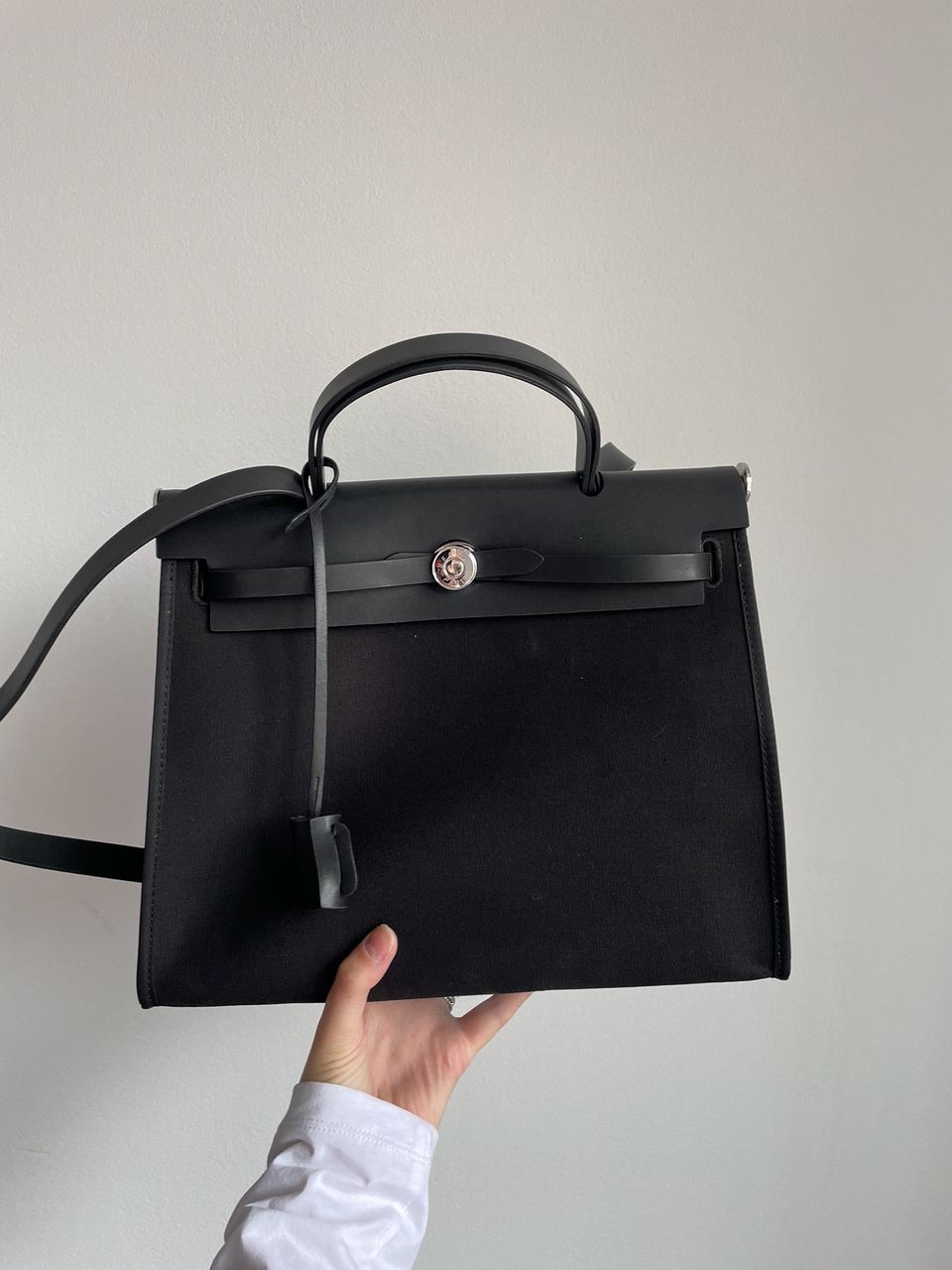 Hermes Herbag Zip 31 Bag Black/Silver - 7