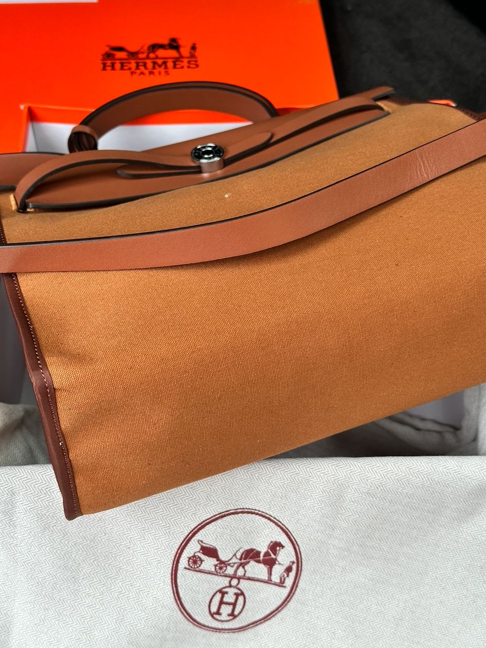 Hermes Herbag Zip 31 Bag Ginger - 19