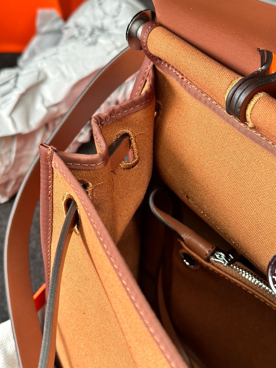 Hermes Herbag Zip 31 Bag Ginger - 25