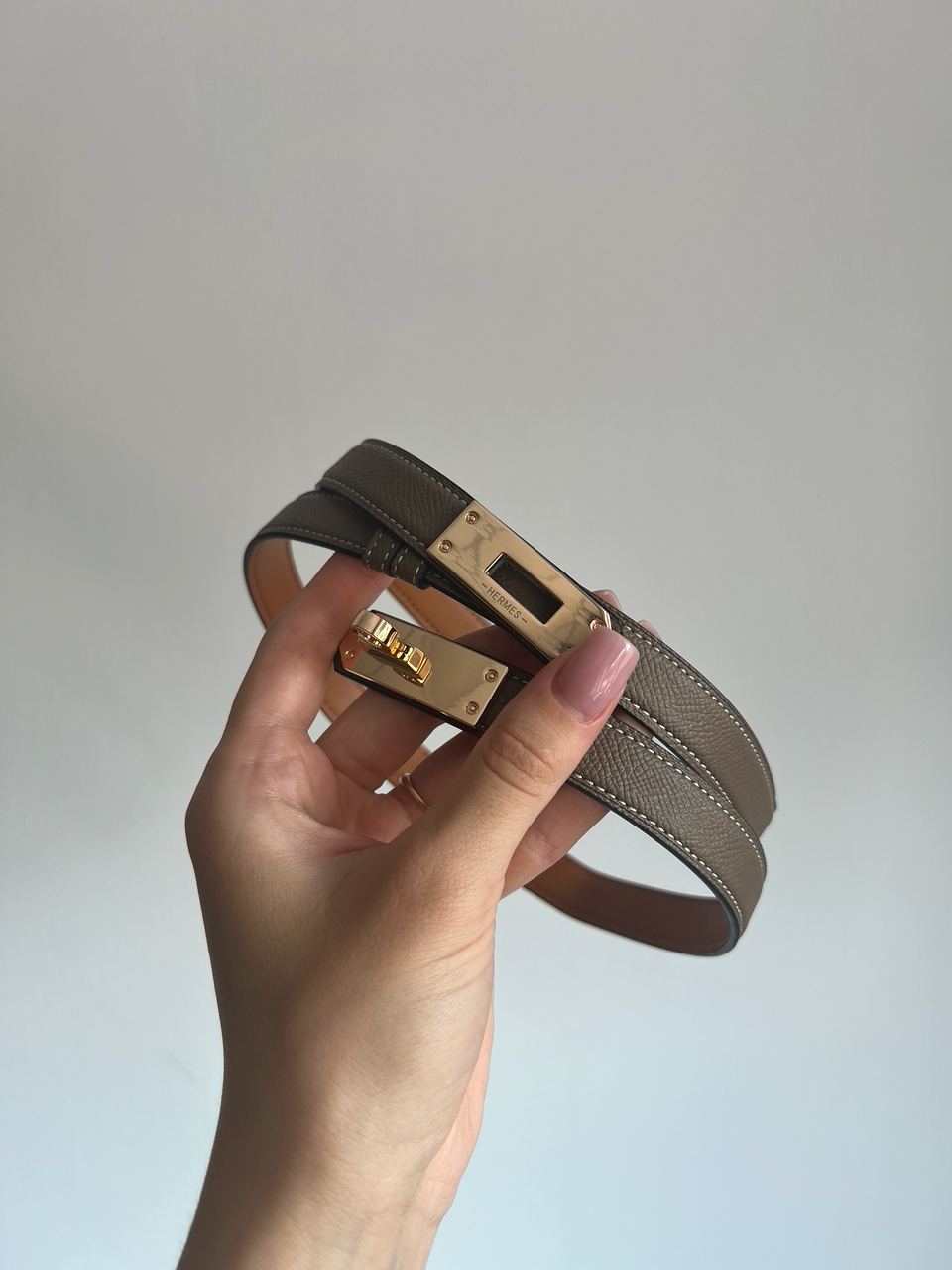 Hermes Kelly 18 Belt Beige Leather - 16