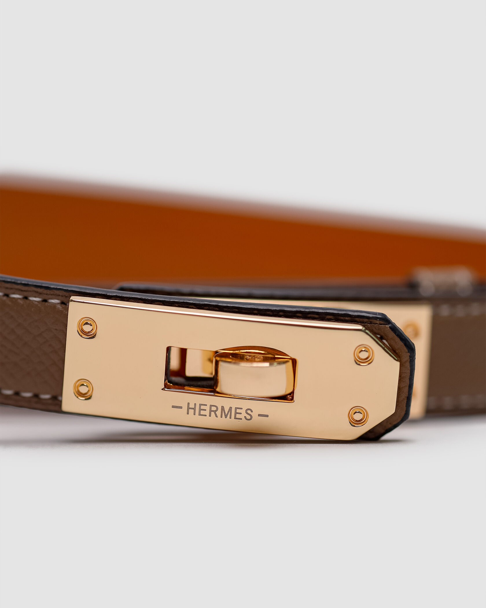 Hermes Kelly 18 Belt Beige Leather - 3