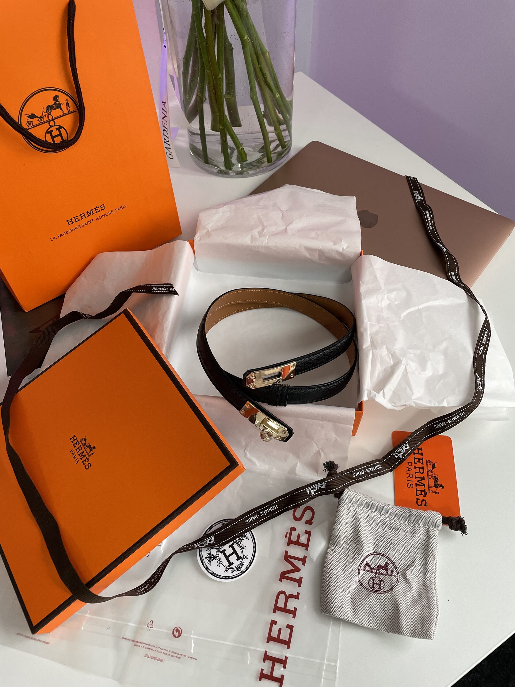 Hermes Kelly 18 Belt Black Leather - 2