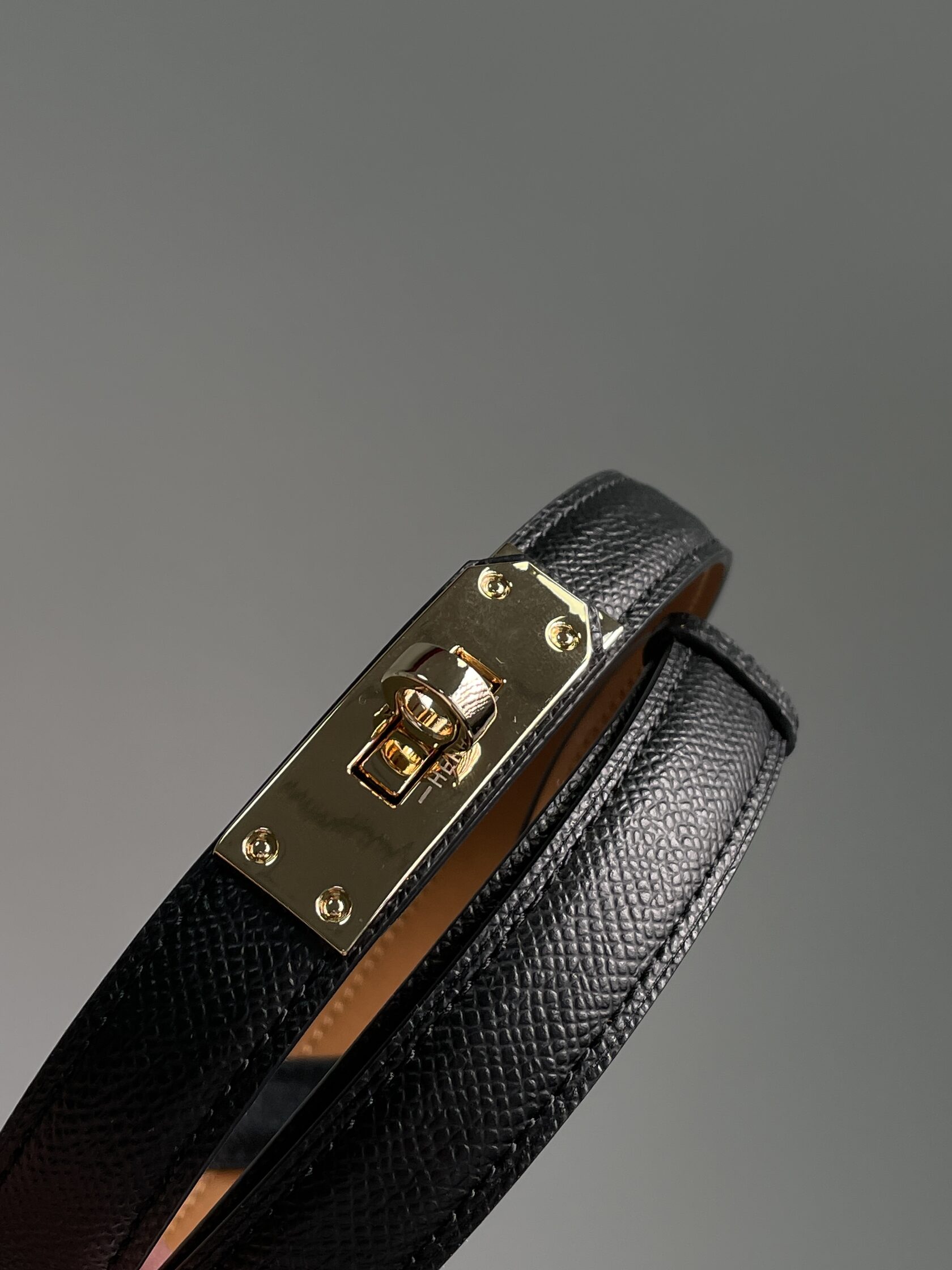 Hermes Kelly 18 Belt Black Leather - 4
